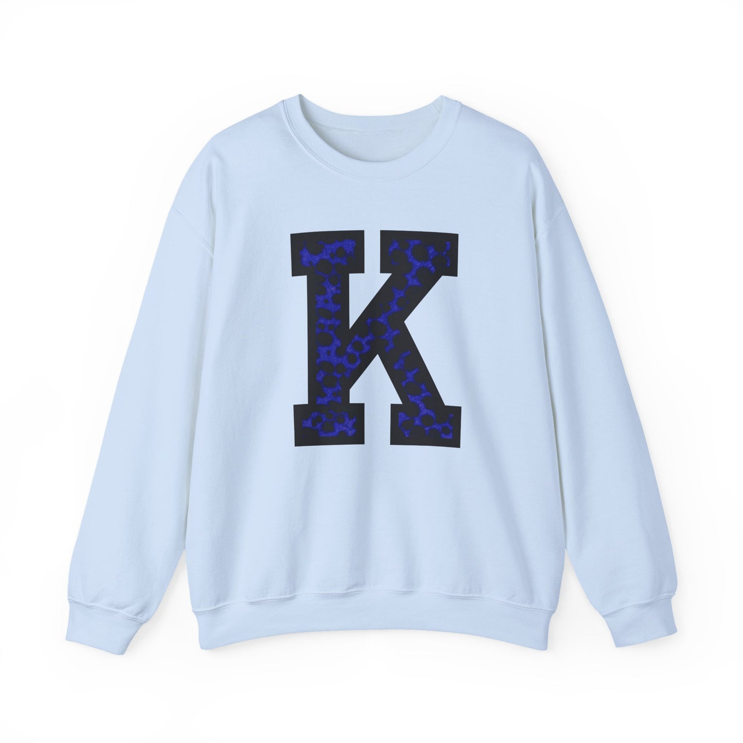 Big K for Kentucky Blue Cheetah Print Crewneck