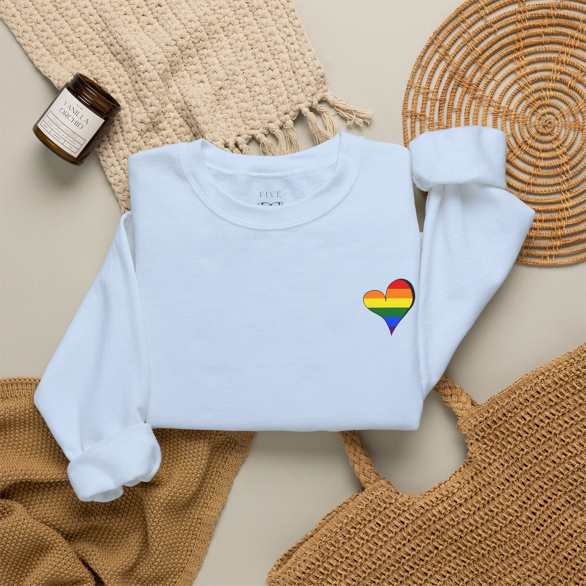 Kentucky Rainbow Stacked Font Crewneck Sweatshirt