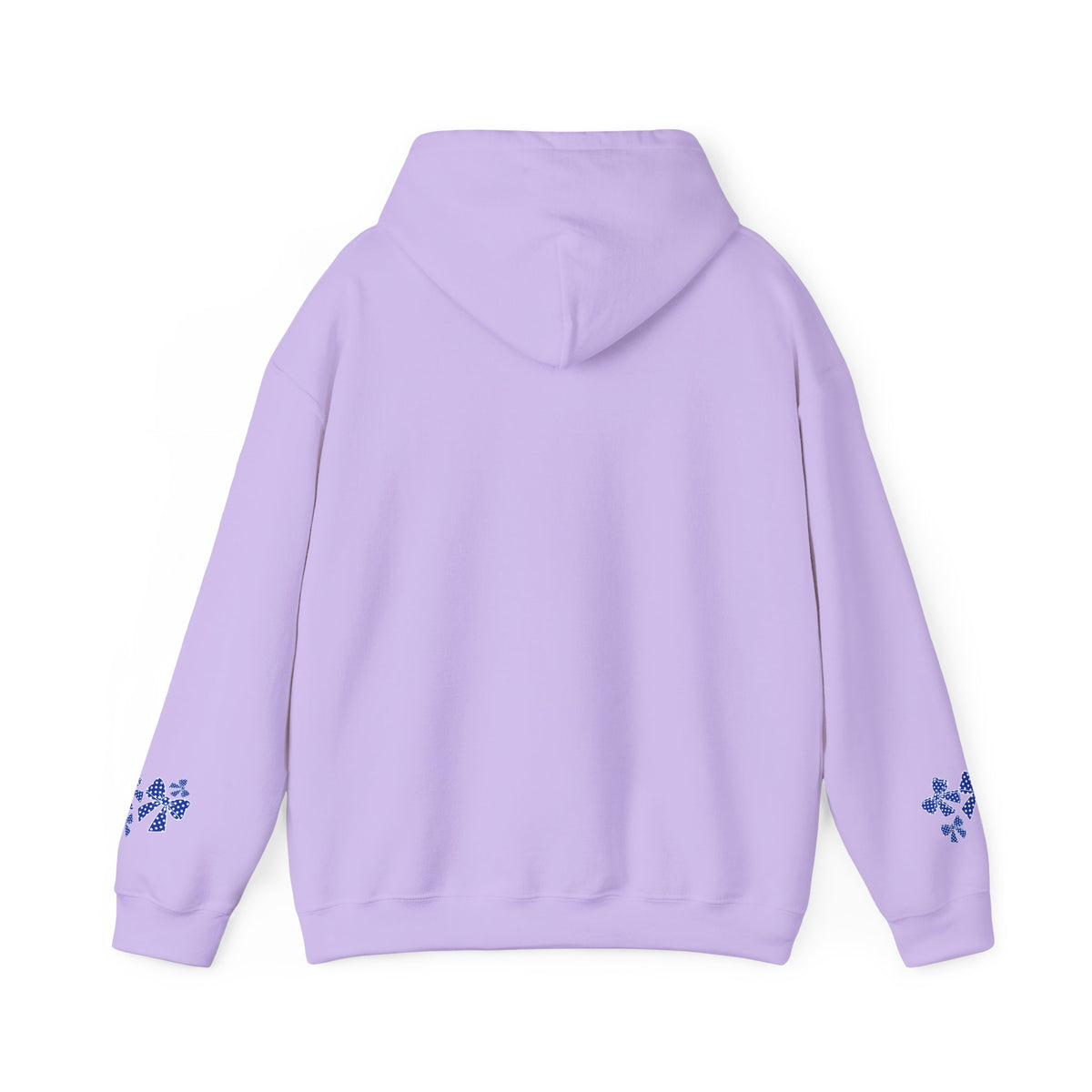 Polka Dot Bow Hoodie — Cute Blue Ribbon Graphic Sweatshirt