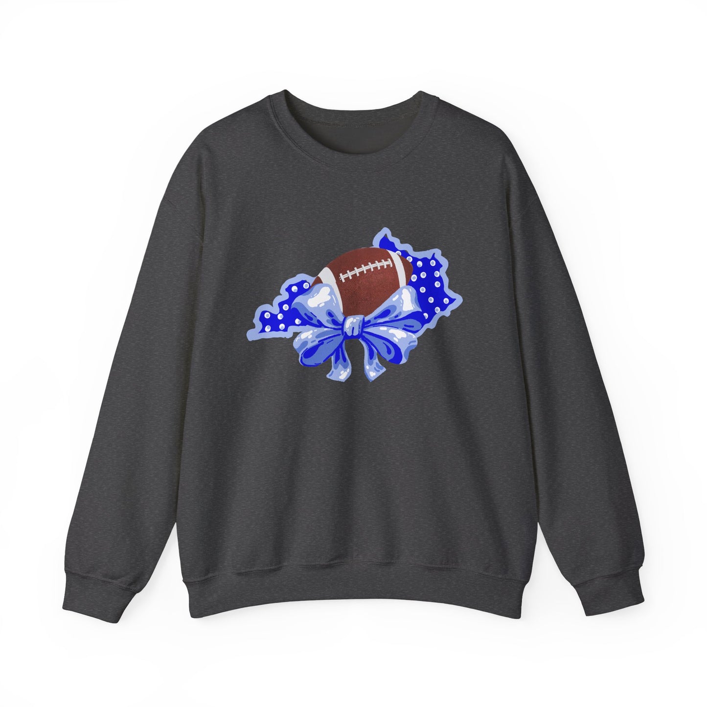 Football and Bows Crewneck Sweatshirt for Fans!