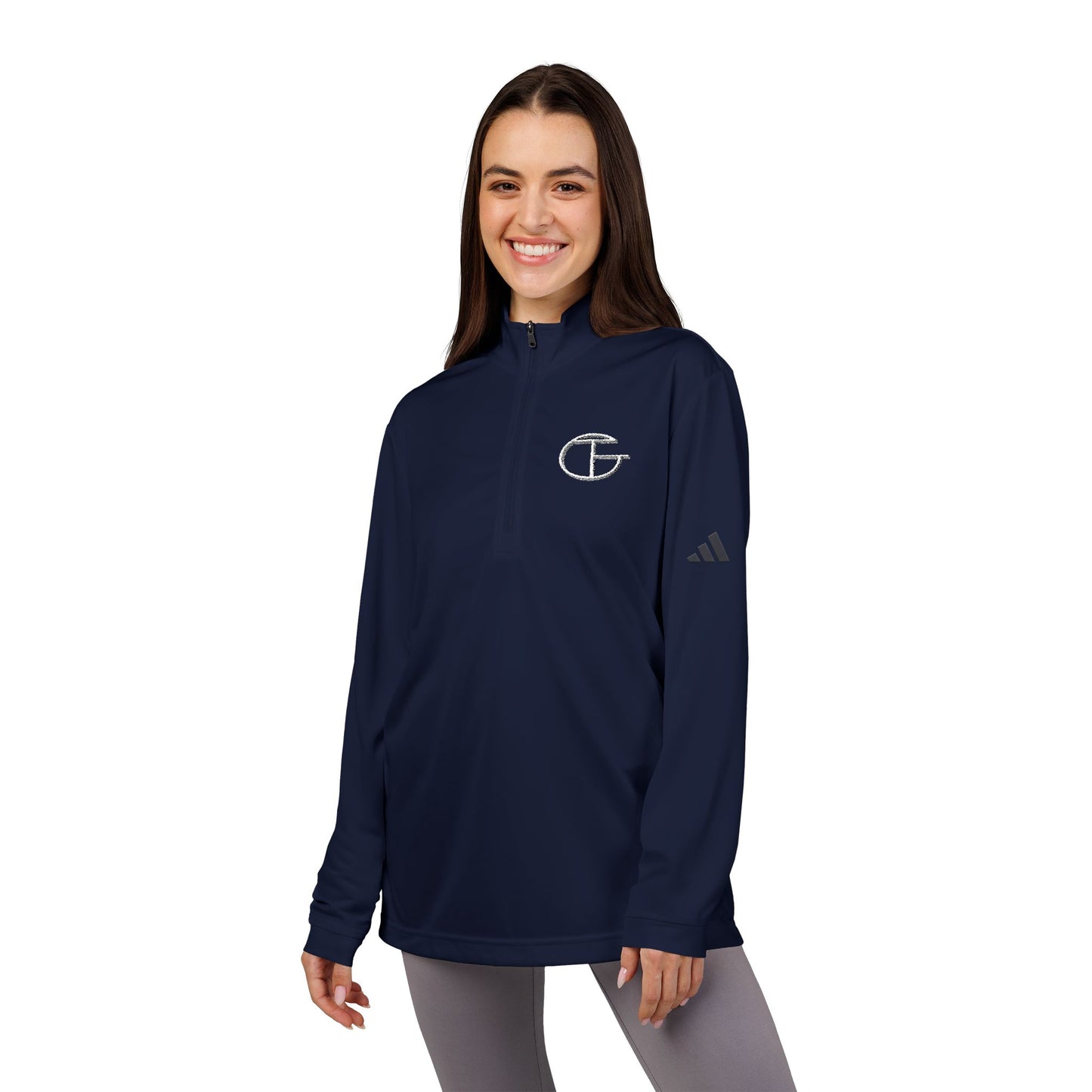 TG Athletic Apparel Embroidered Quarter-Zip Pullover — Lightweight Adidas® Performance Top