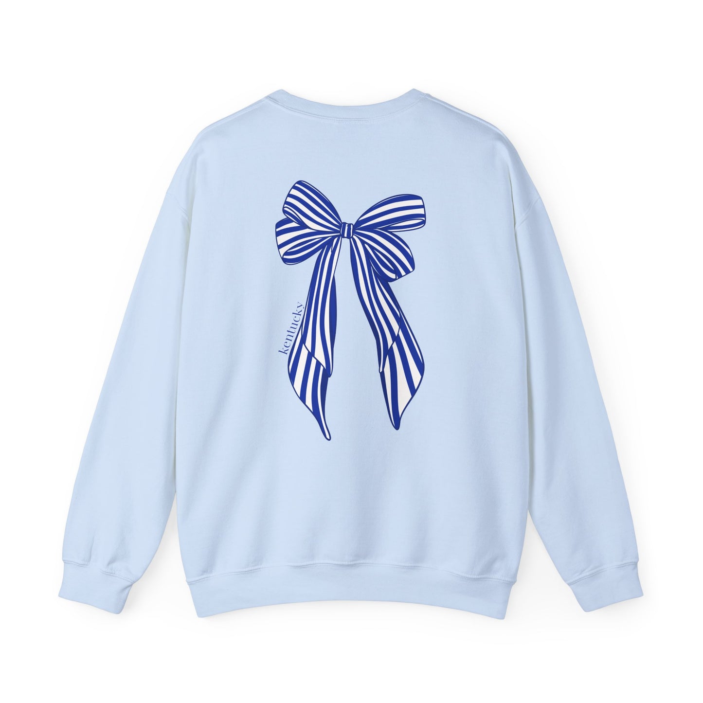 University of Kentucky Blue Striped Bow Back Crewneck