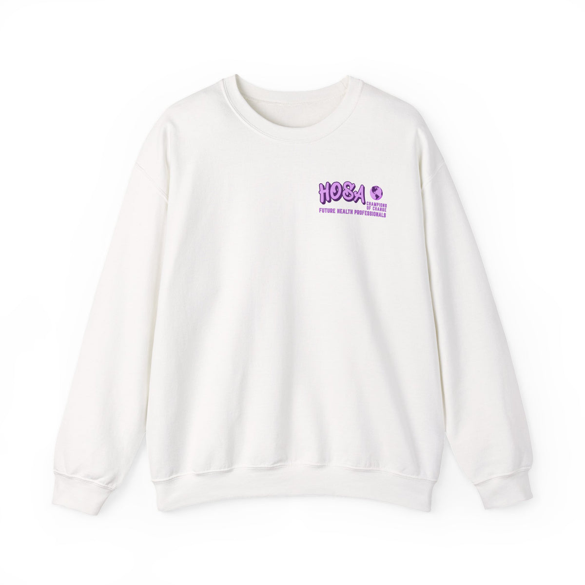 HOSA Concert Style Crewneck Sweatshirt, Cozy Unisex Sweatshirt, Ideal for Health Students | Purple Gildan Edition