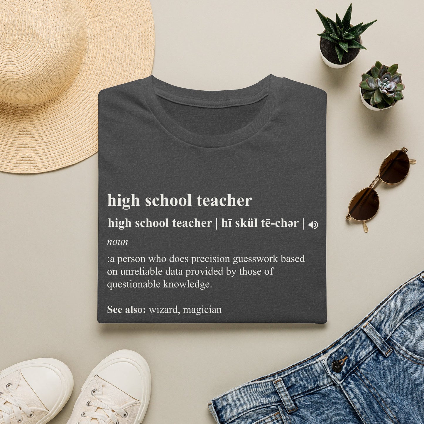 Teacher Definition T-Shirt — 'high school teacher' Funny Dictionary Tee