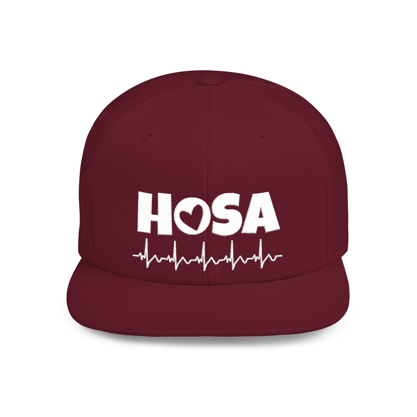 HOSA Heartbeat Flatbill Snapback - White Font