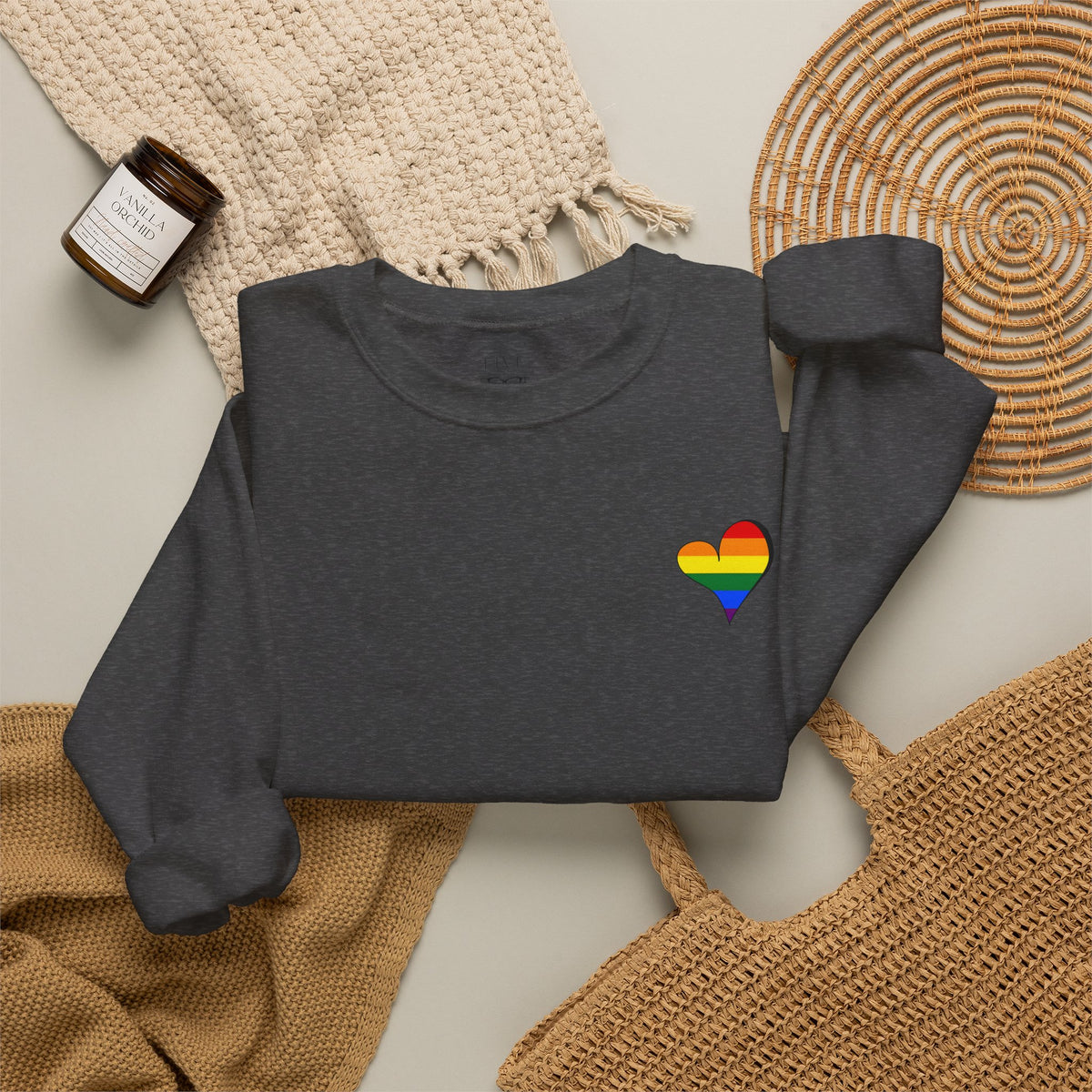 Kentucky Rainbow Stacked Font Crewneck Sweatshirt