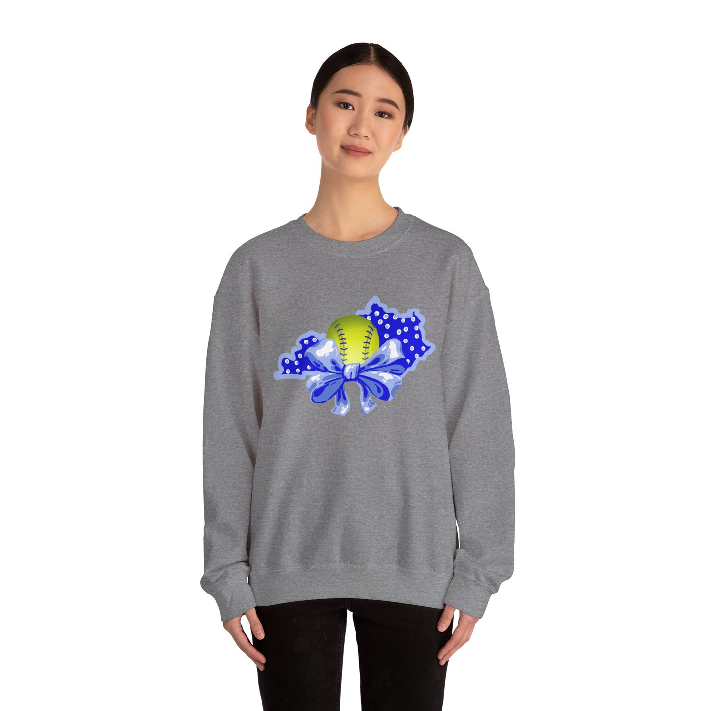 Softball and Bows Kentucky Crewneck