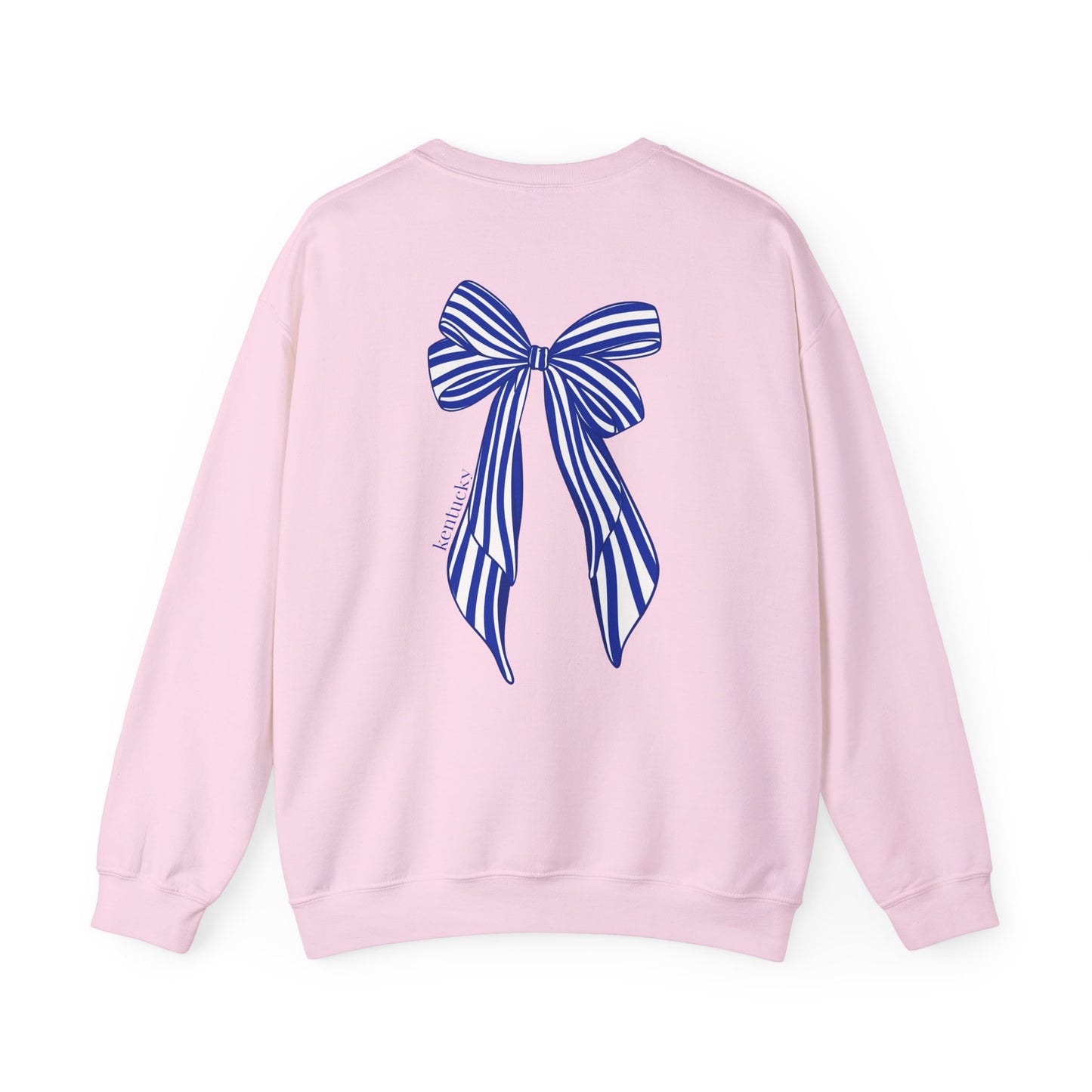 University of Kentucky Blue Striped Bow Back Crewneck