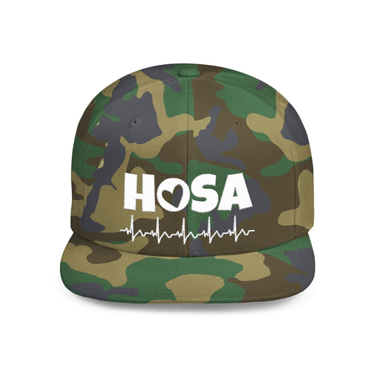 HOSA Heartbeat Flatbill Snapback - White Font