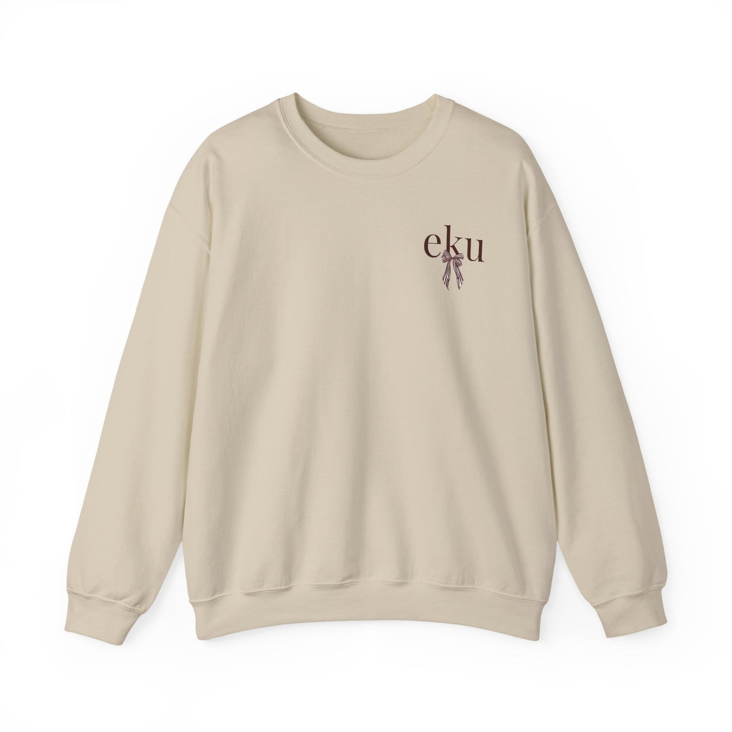 Eastern Kentucky University Striped Bow Crewneck