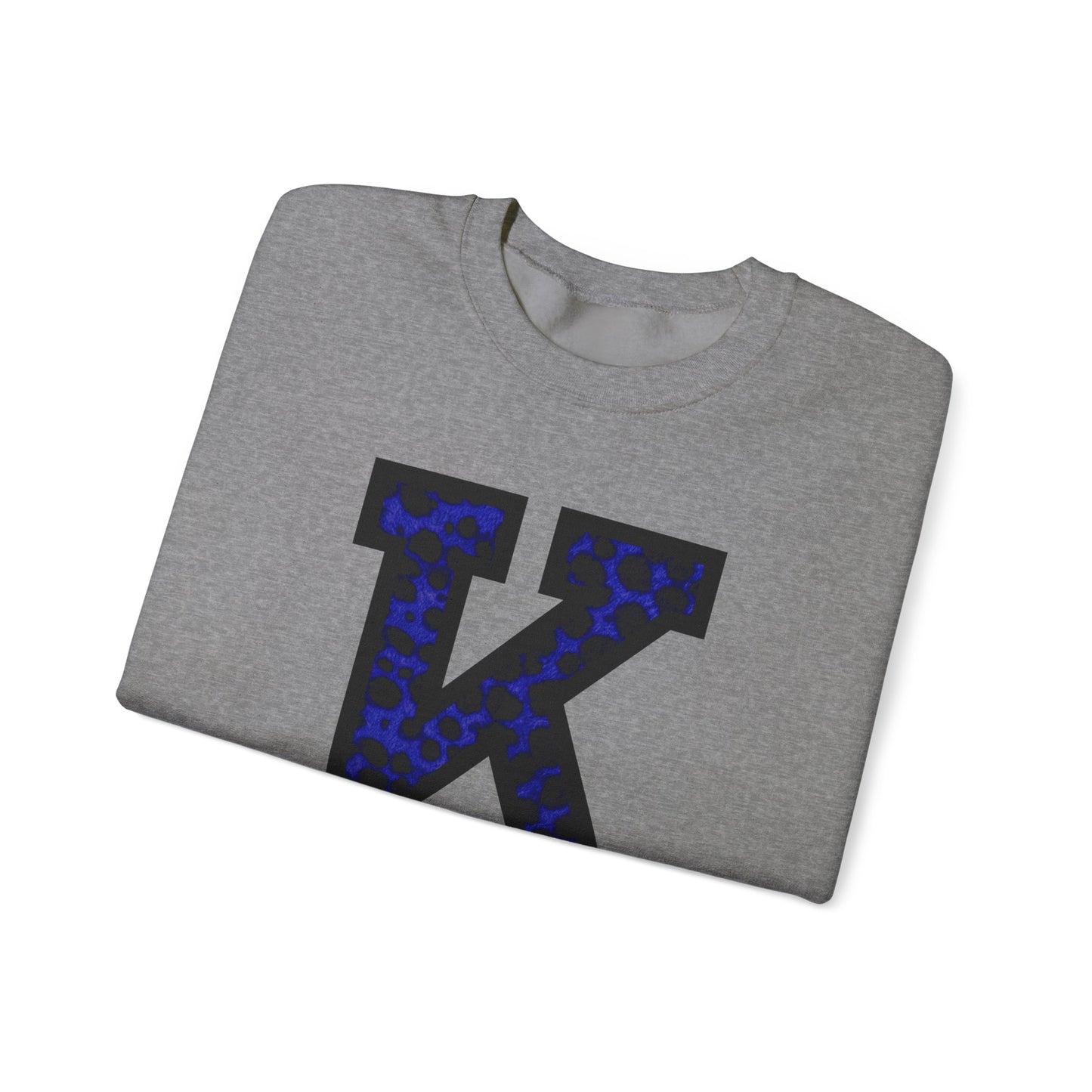 Big K for Kentucky Blue Cheetah Print Crewneck