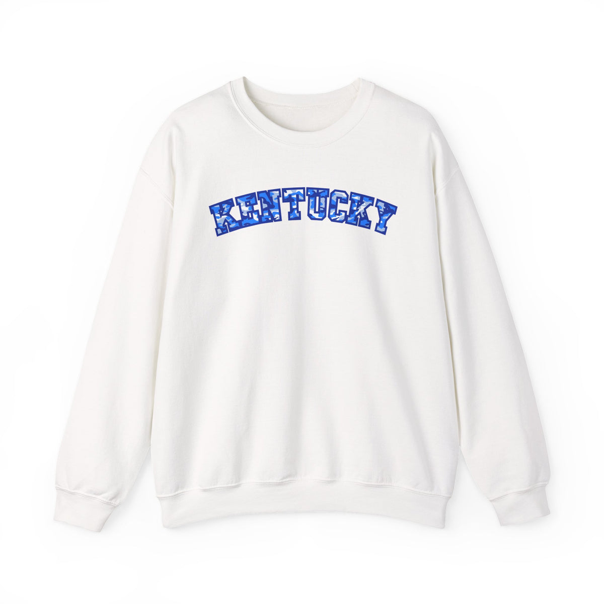 Kentucky Bright Blue Camo Crewneck Sweatshirt