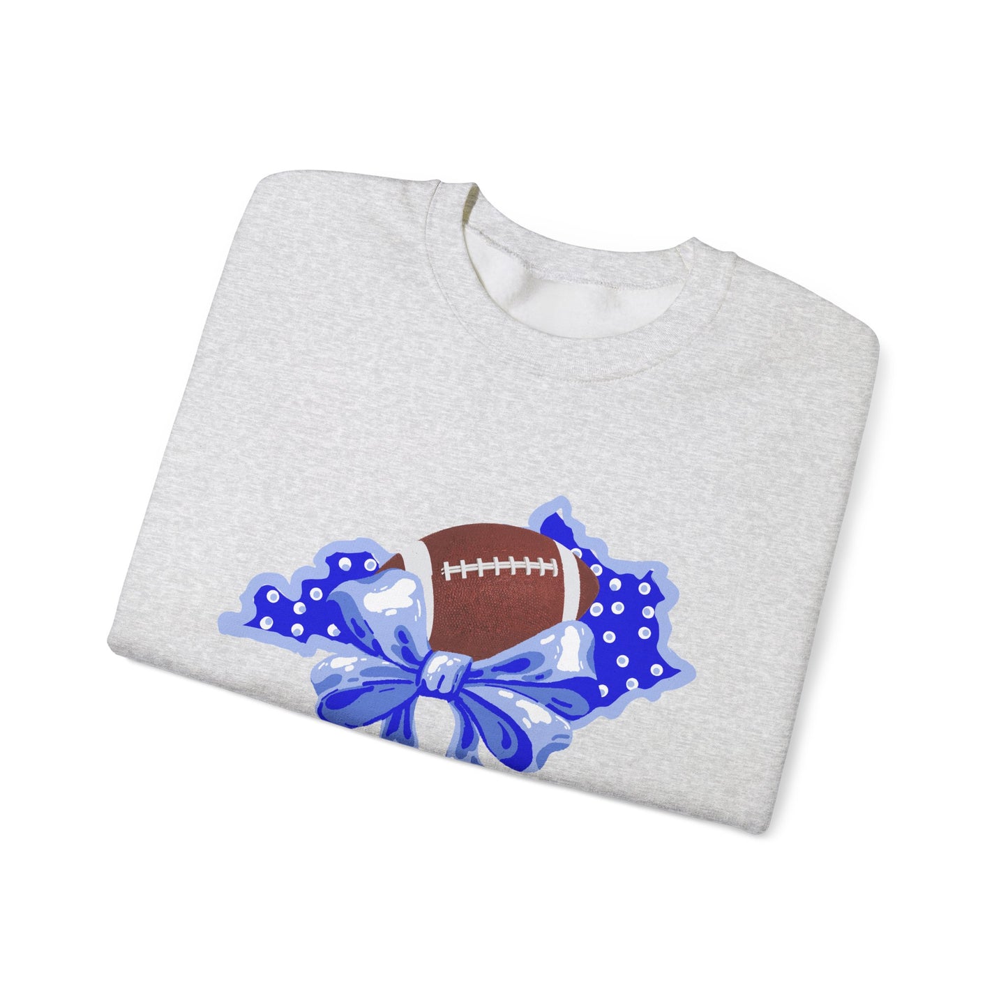 Football and Bows Crewneck Sweatshirt for Fans!