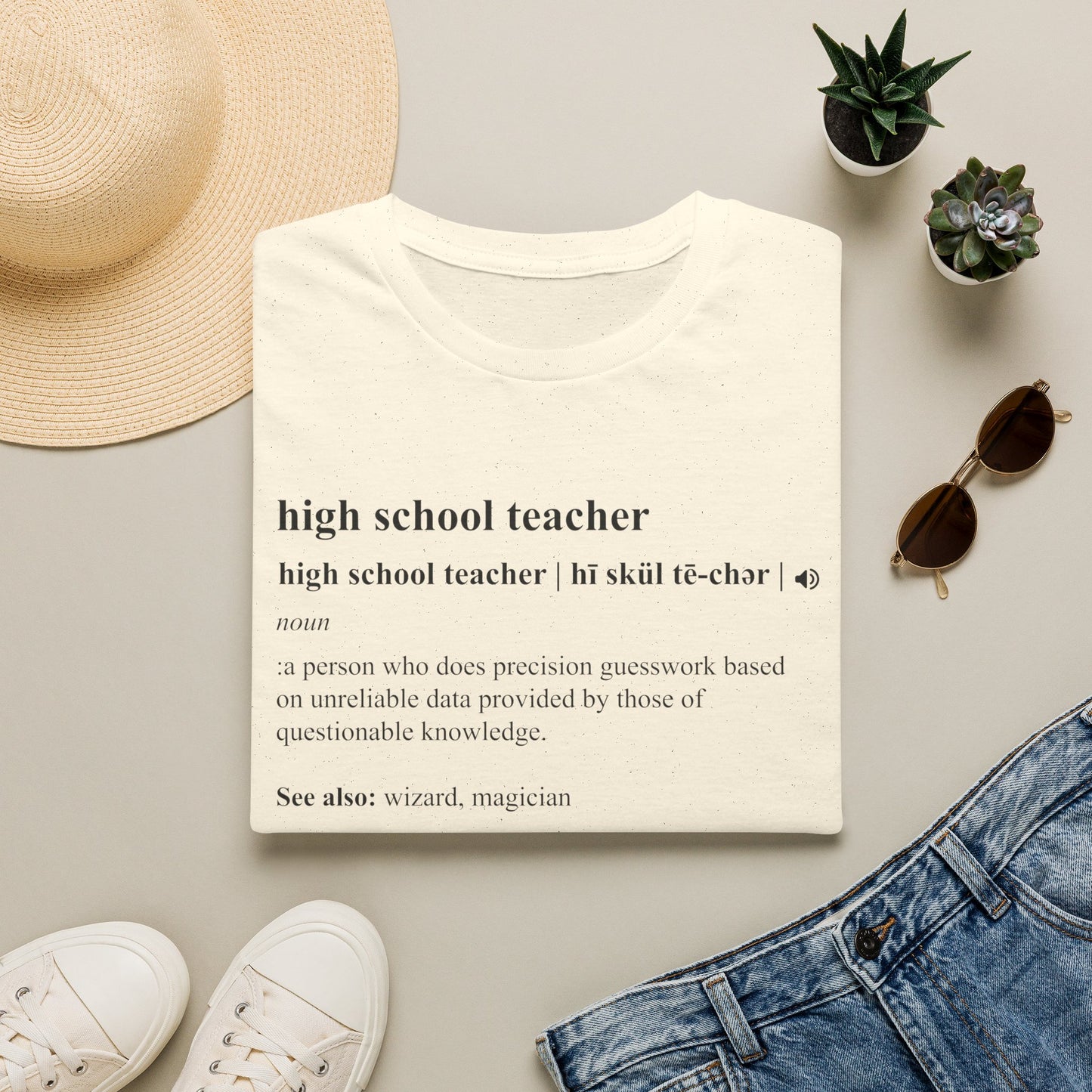 Teacher Definition T-Shirt — 'high school teacher' Funny Dictionary Tee