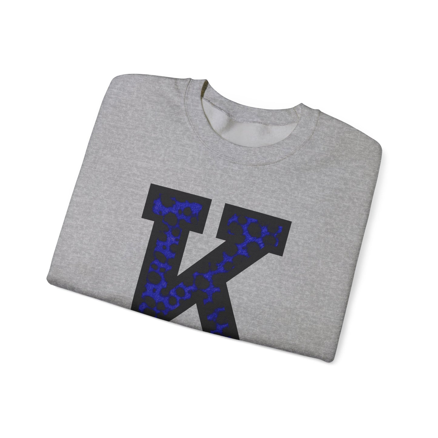 Big K for Kentucky Blue Cheetah Print Crewneck