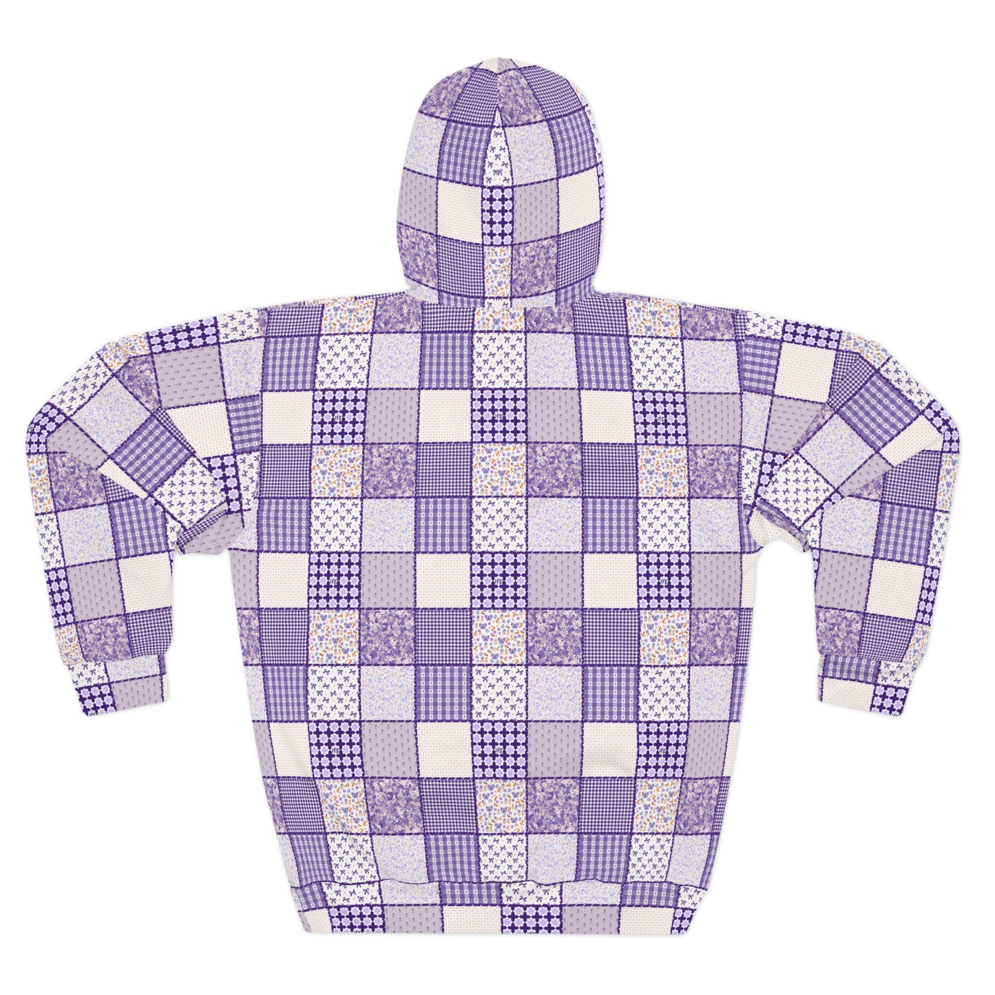 Evansville Purple Patchwork Hoodie - All-Over Print Pullover