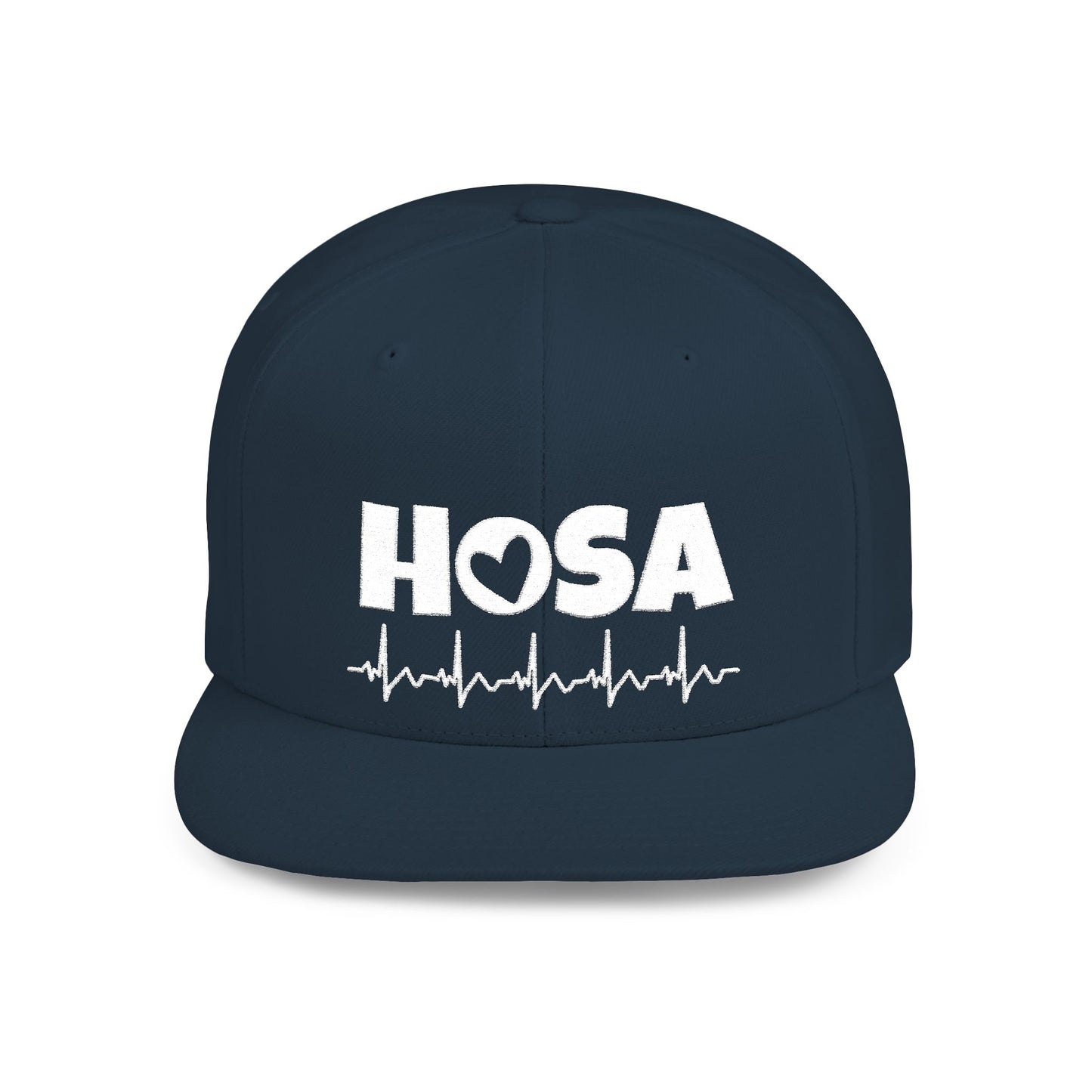 HOSA Heartbeat Flatbill Snapback - White Font