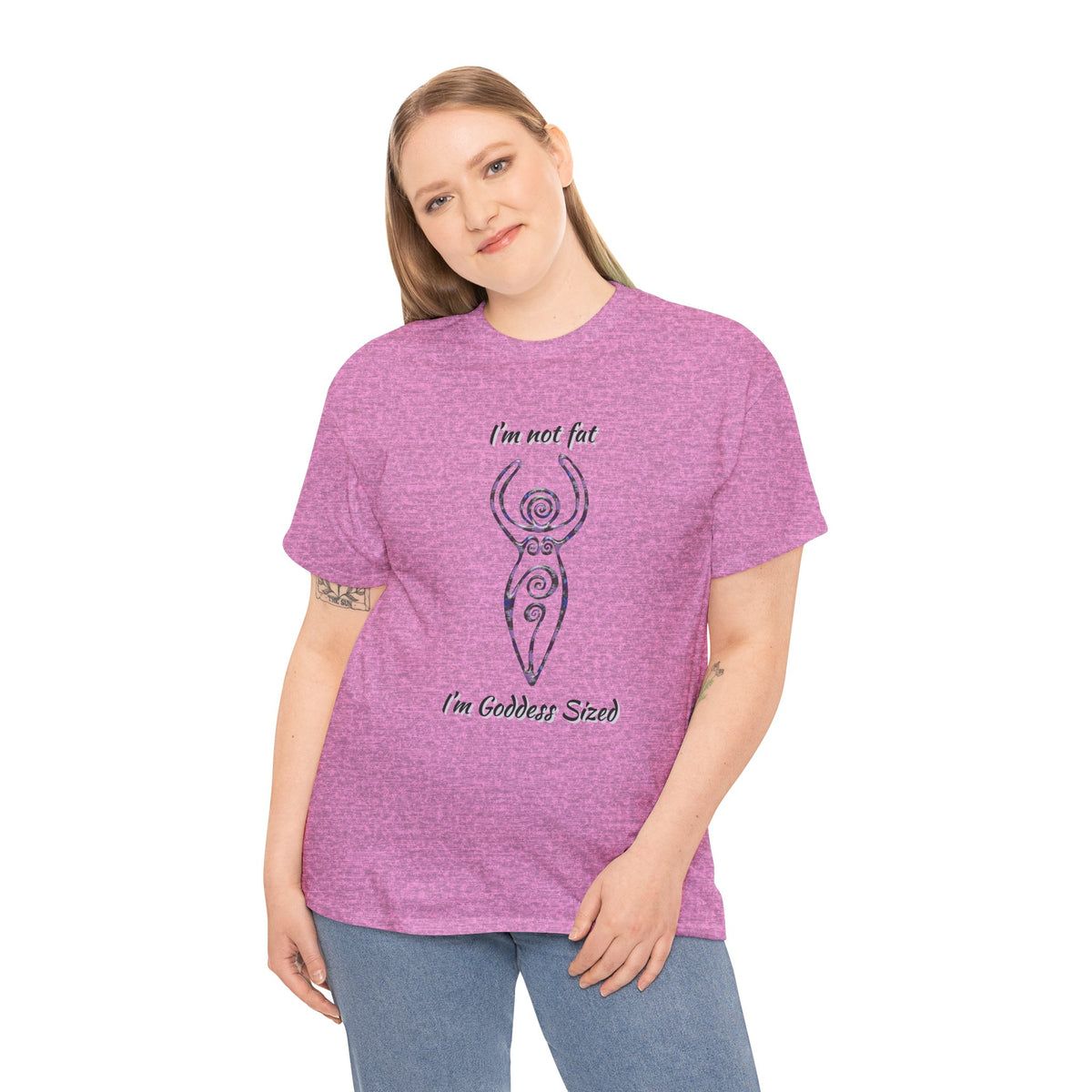 Goddess Sized Tee — "I'm not fat, I'm Goddess Sized" Empowerment T‑Shirt | Andi B. Designs