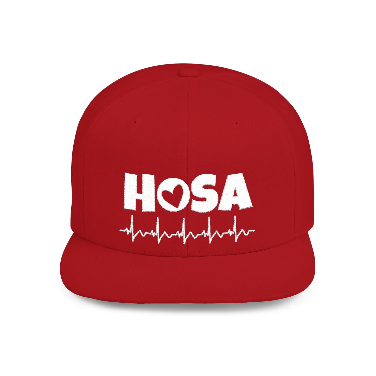HOSA Heartbeat Flatbill Snapback - White Font