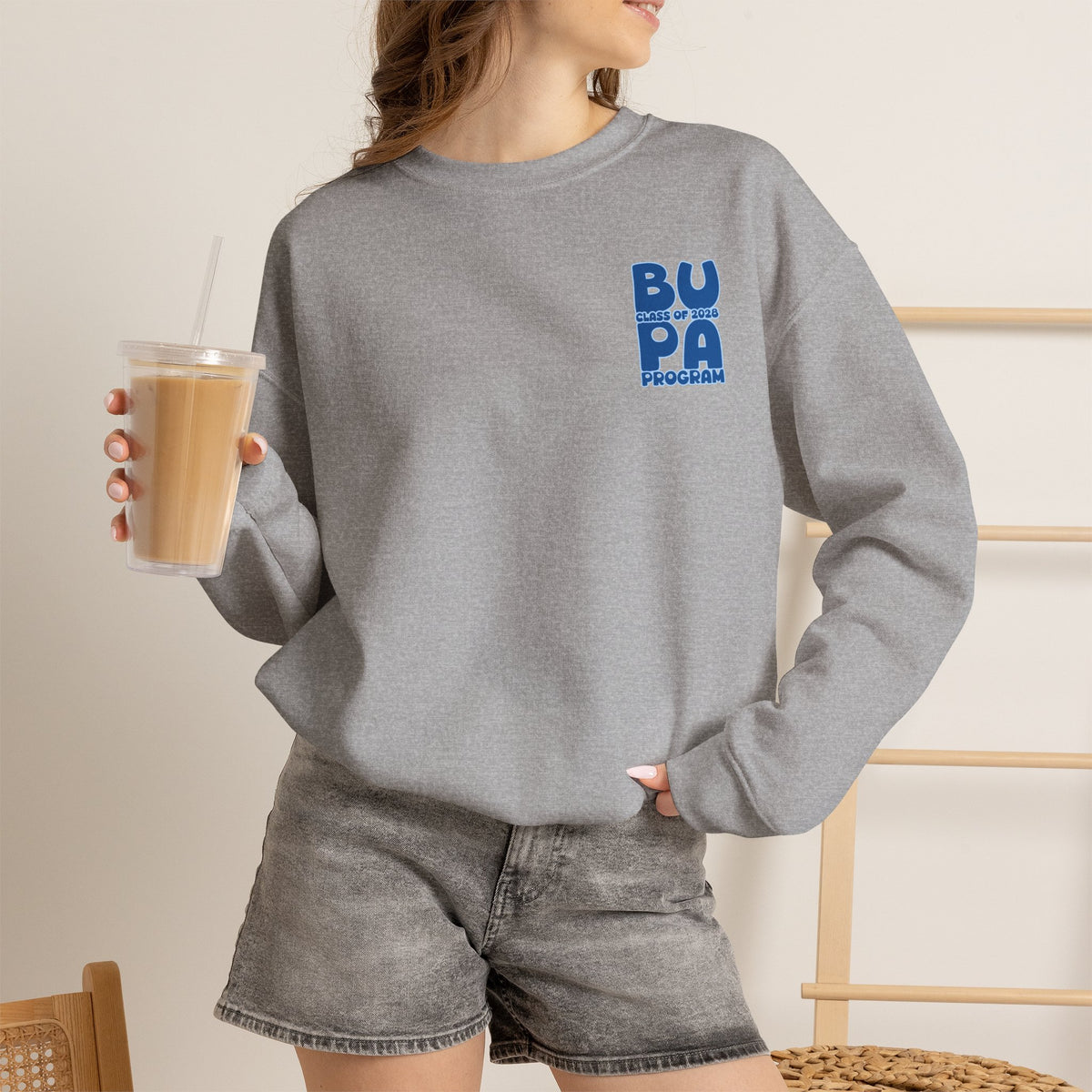 Brescia PA Program Blue Ombre Graphic Crewneck Sweatshirt