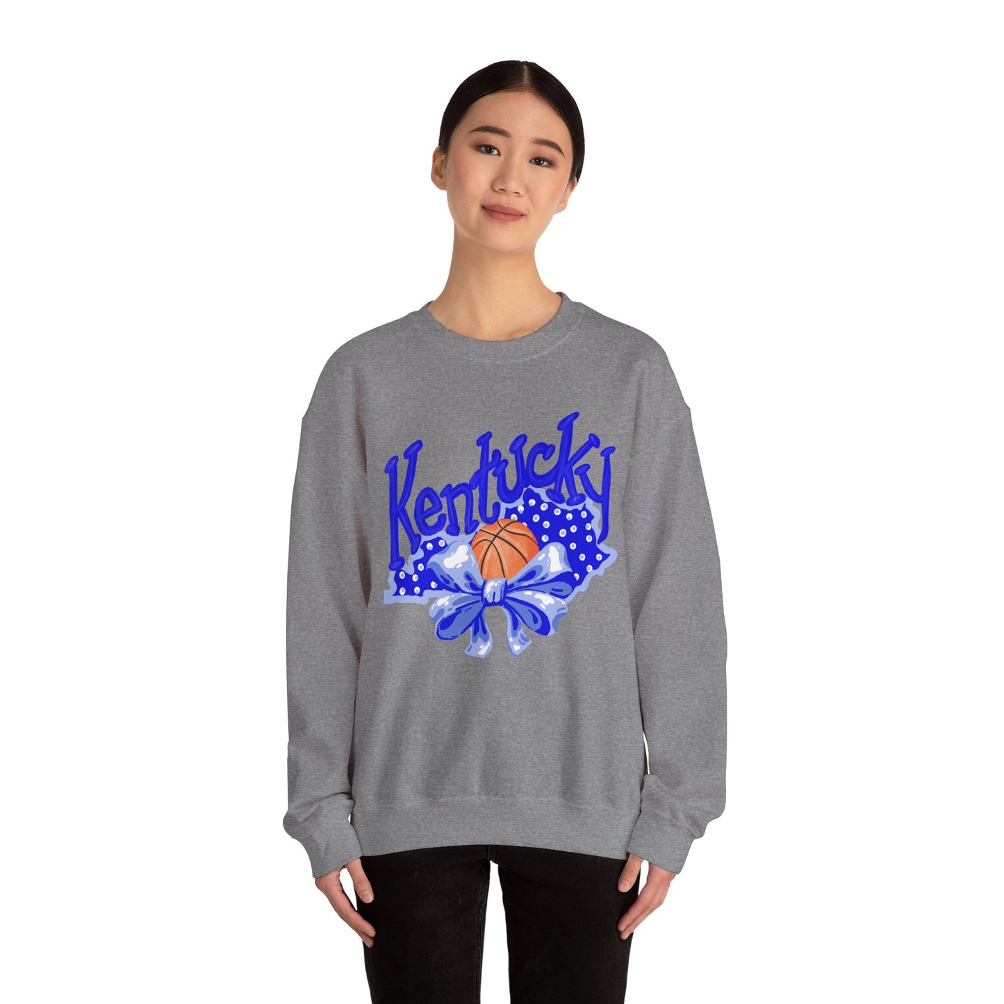 Basketball and Bows Kentucky Crewneck