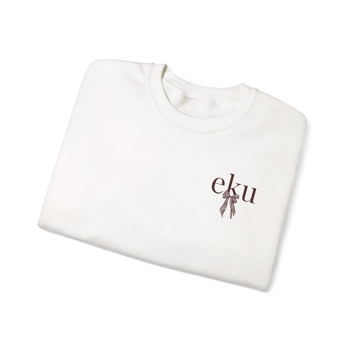 Eastern Kentucky University Striped Bow Crewneck