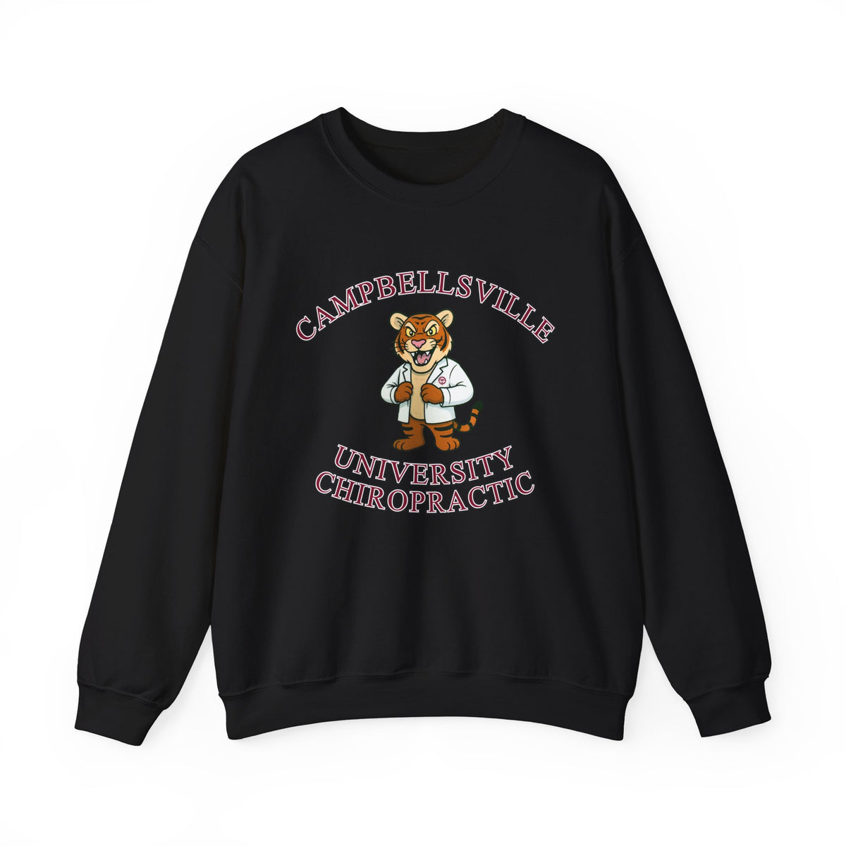 Campbellsville University Chiropractic Crewneck Sweatshirt — Retro Mascot Pullover
