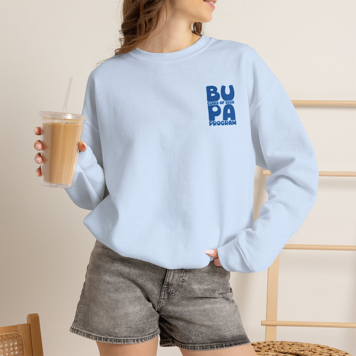 Brescia PA Program Blue Ombre Graphic Crewneck Sweatshirt