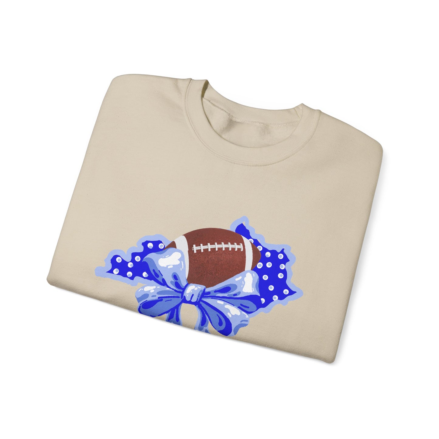Football and Bows Crewneck Sweatshirt for Fans!