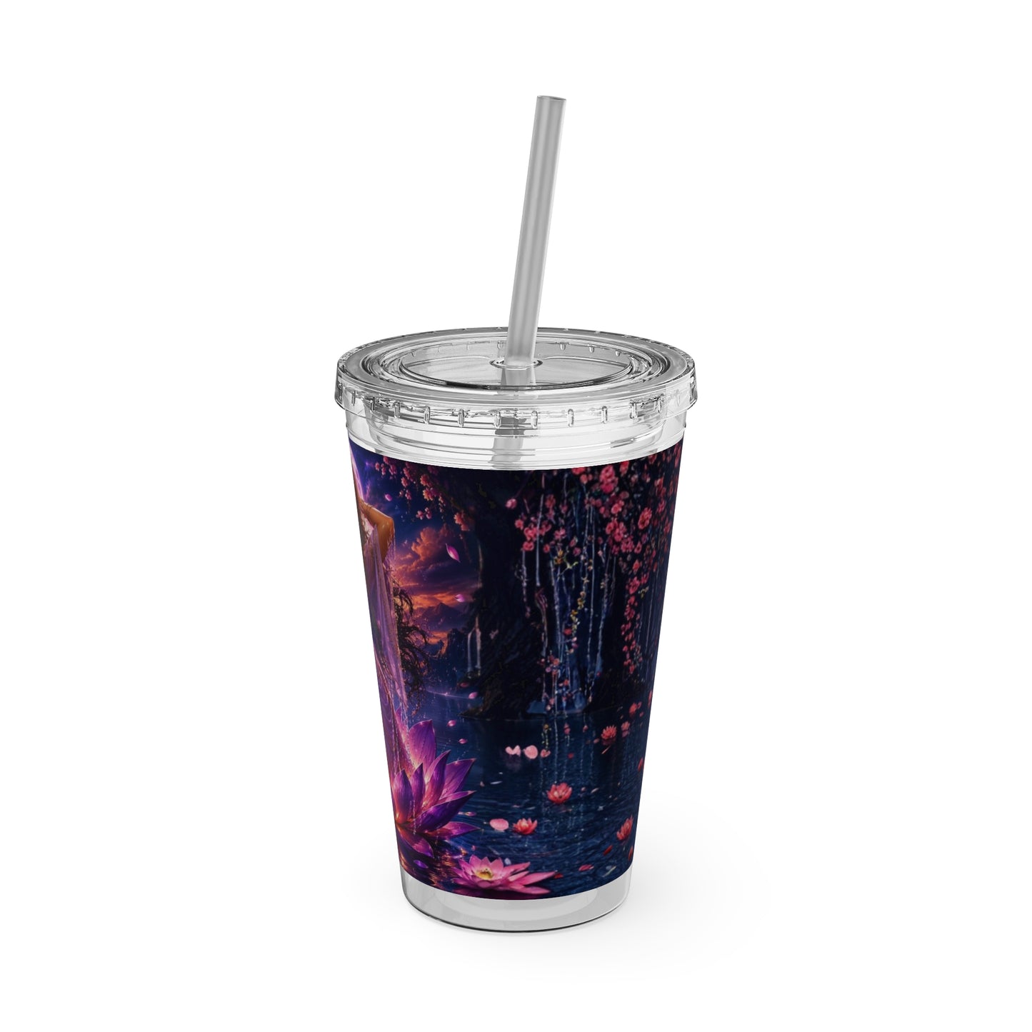 Water Goddess 16oz Sunsplash Straw Tumbler | Andi B. Designs