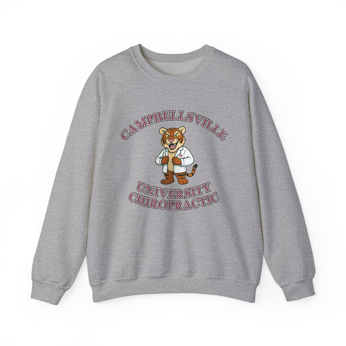 Campbellsville University Chiropractic Crewneck Sweatshirt — Retro Mascot Pullover
