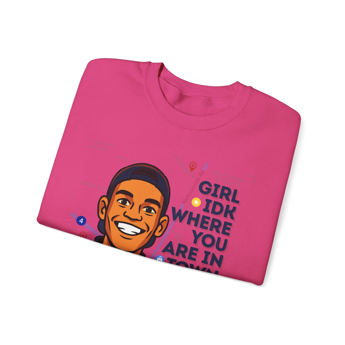 GreatbatchofCookies “Girl Idk Where You Are In Town…” | Lexington Kentucky Crewneck (Dark Font)