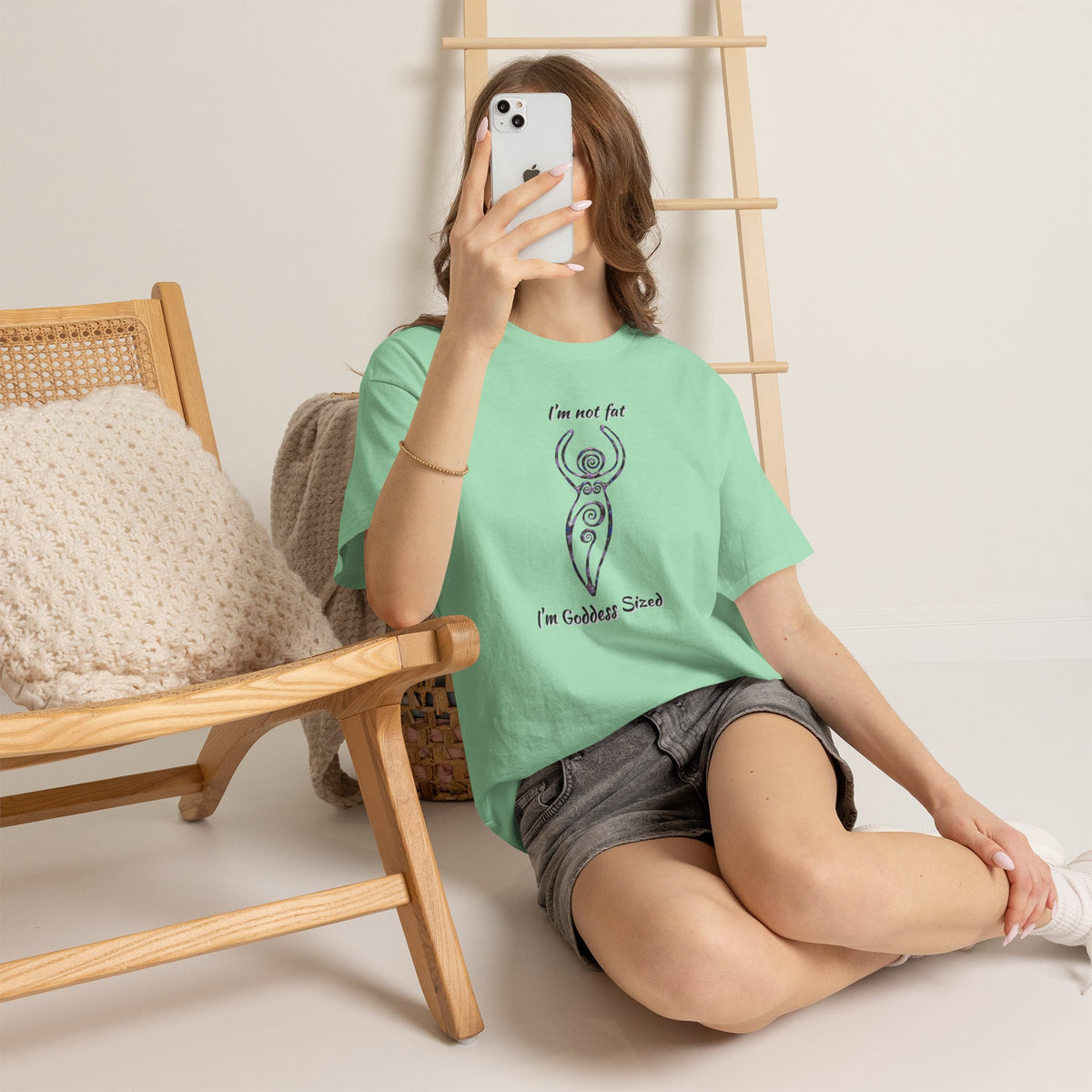 Goddess Sized Tee — "I'm not fat, I'm Goddess Sized" Empowerment T‑Shirt | Andi B. Designs