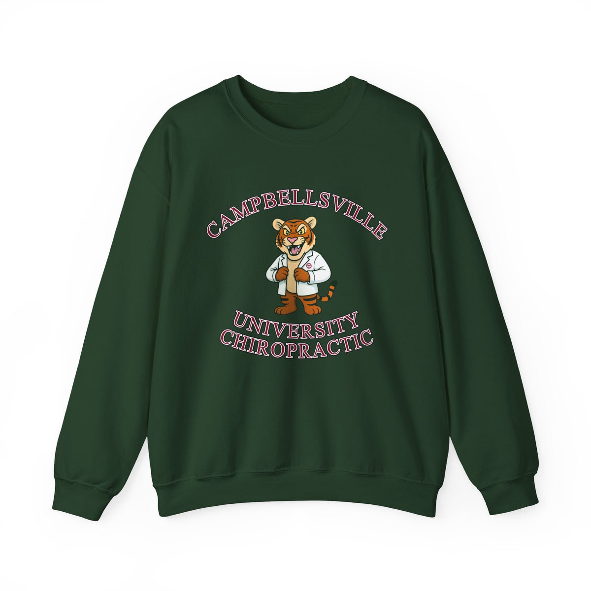 Campbellsville University Chiropractic Crewneck Sweatshirt — Retro Mascot Pullover