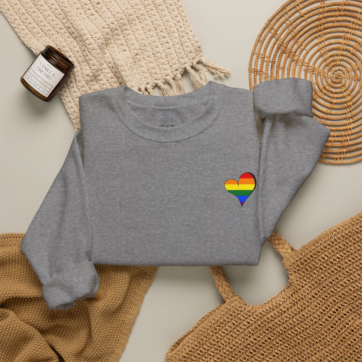 Kentucky Rainbow Stacked Font Crewneck Sweatshirt