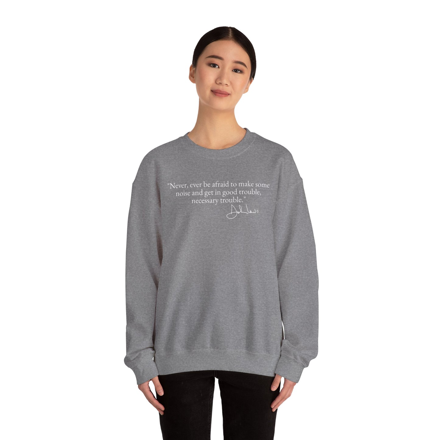 Good Trouble Crewneck | White Font