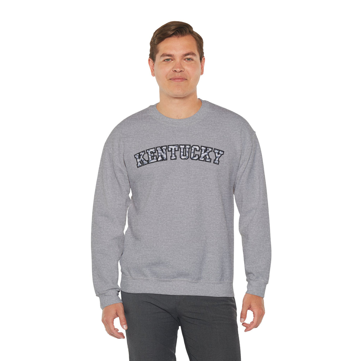 Kentucky Grey Modern Camo Crewneck Sweatshirt