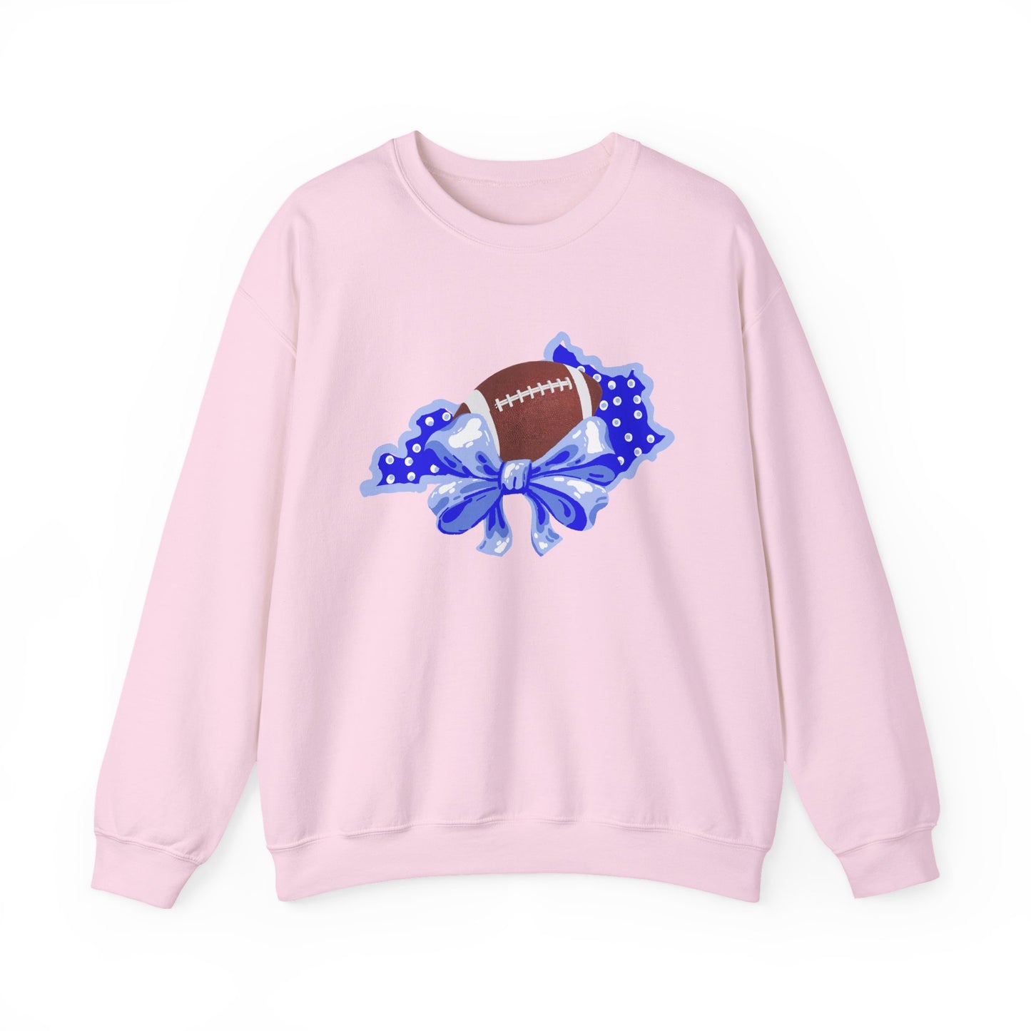 Football and Bows Crewneck Sweatshirt for Fans!