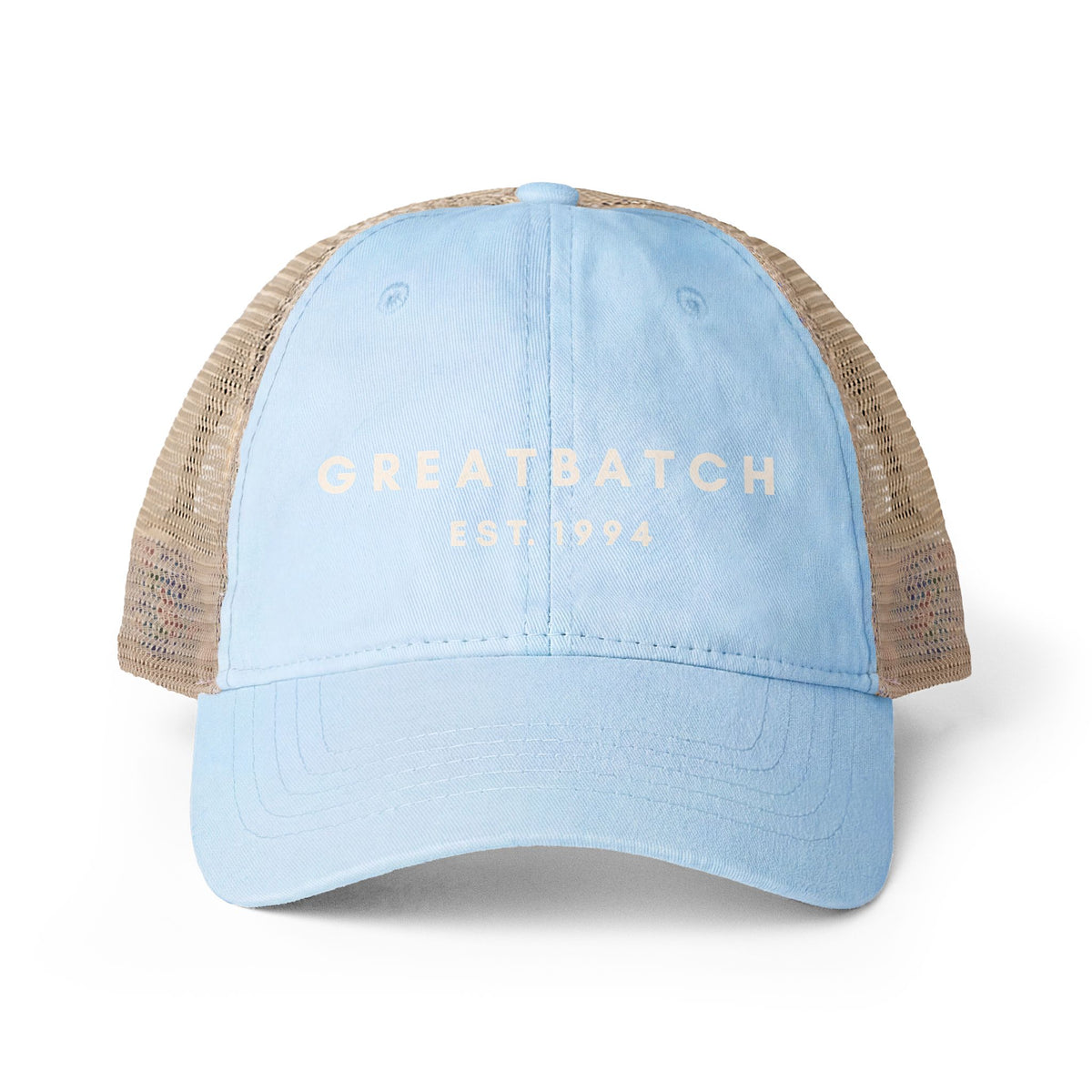 The Greatbatch Hat | Beige Font Patterned Bill