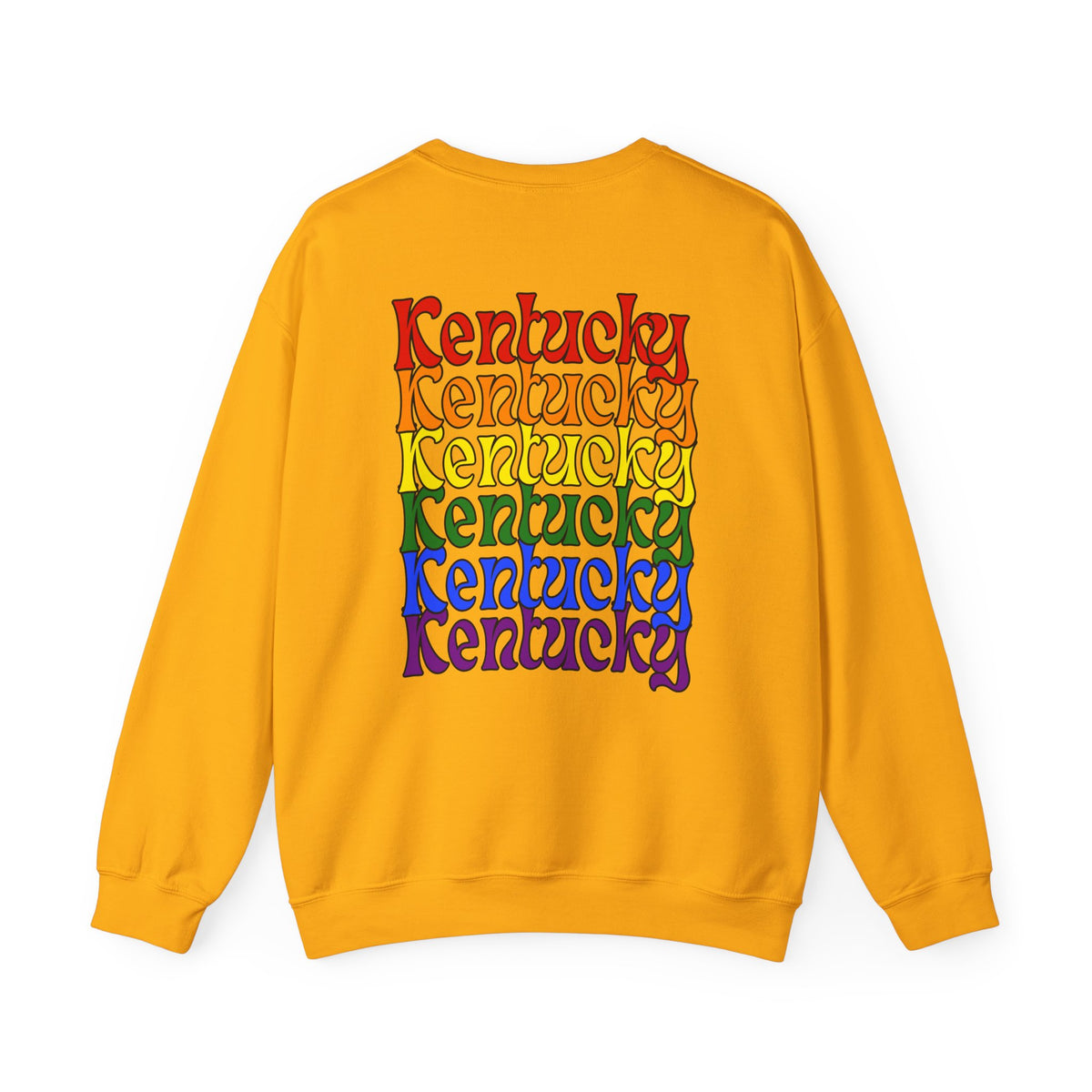 Kentucky Rainbow Stacked Font Crewneck Sweatshirt