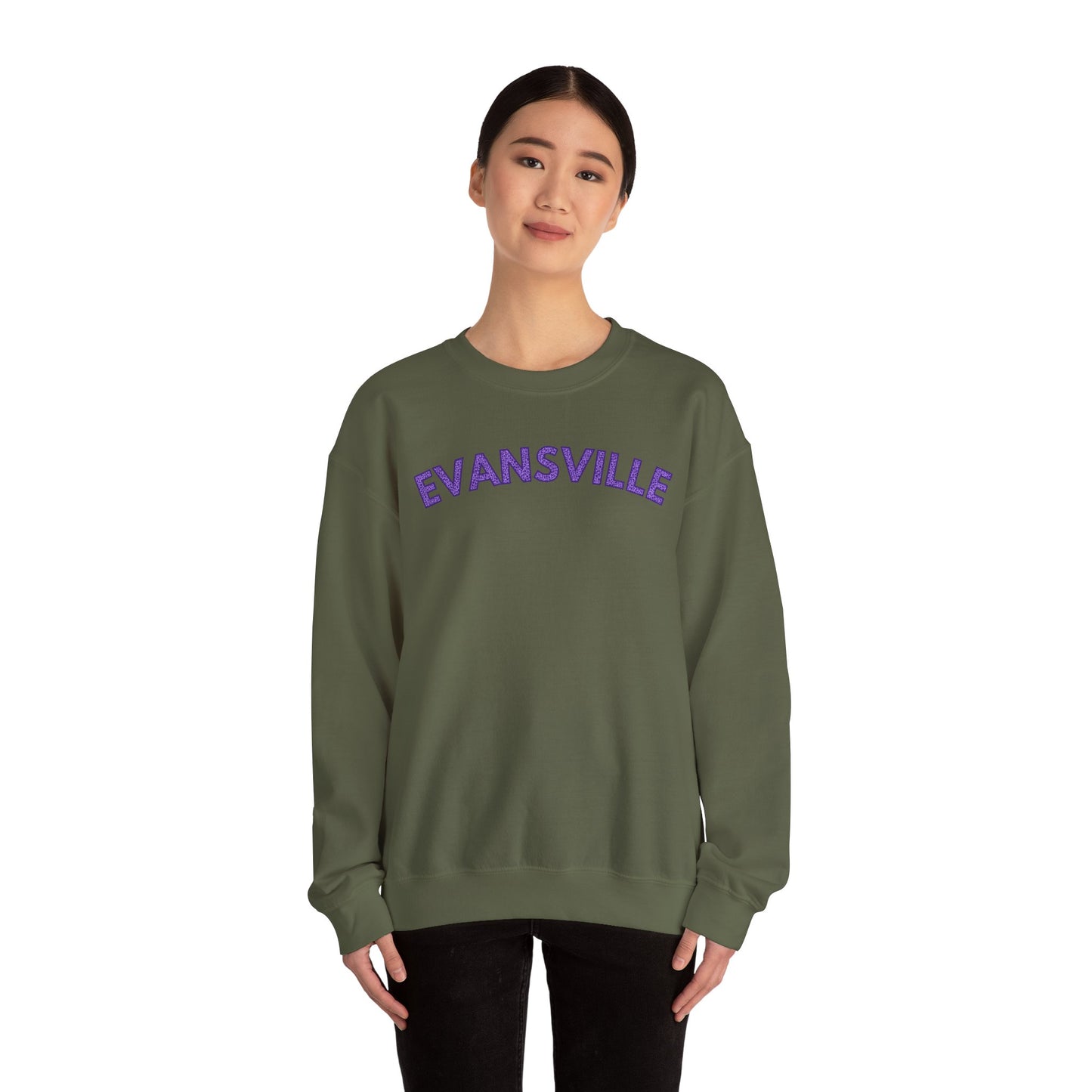 Evansville Leopard Font Crewneck