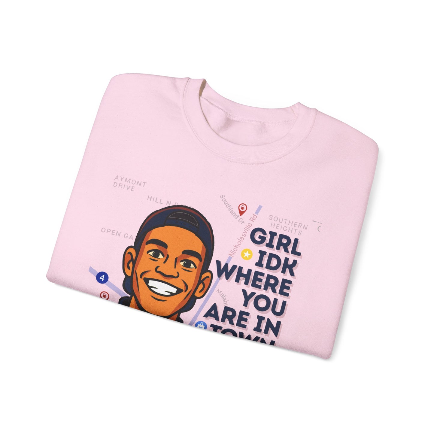 GreatbatchofCookies “Girl Idk Where You Are In Town…” | Lexington Kentucky Crewneck (Dark Font)