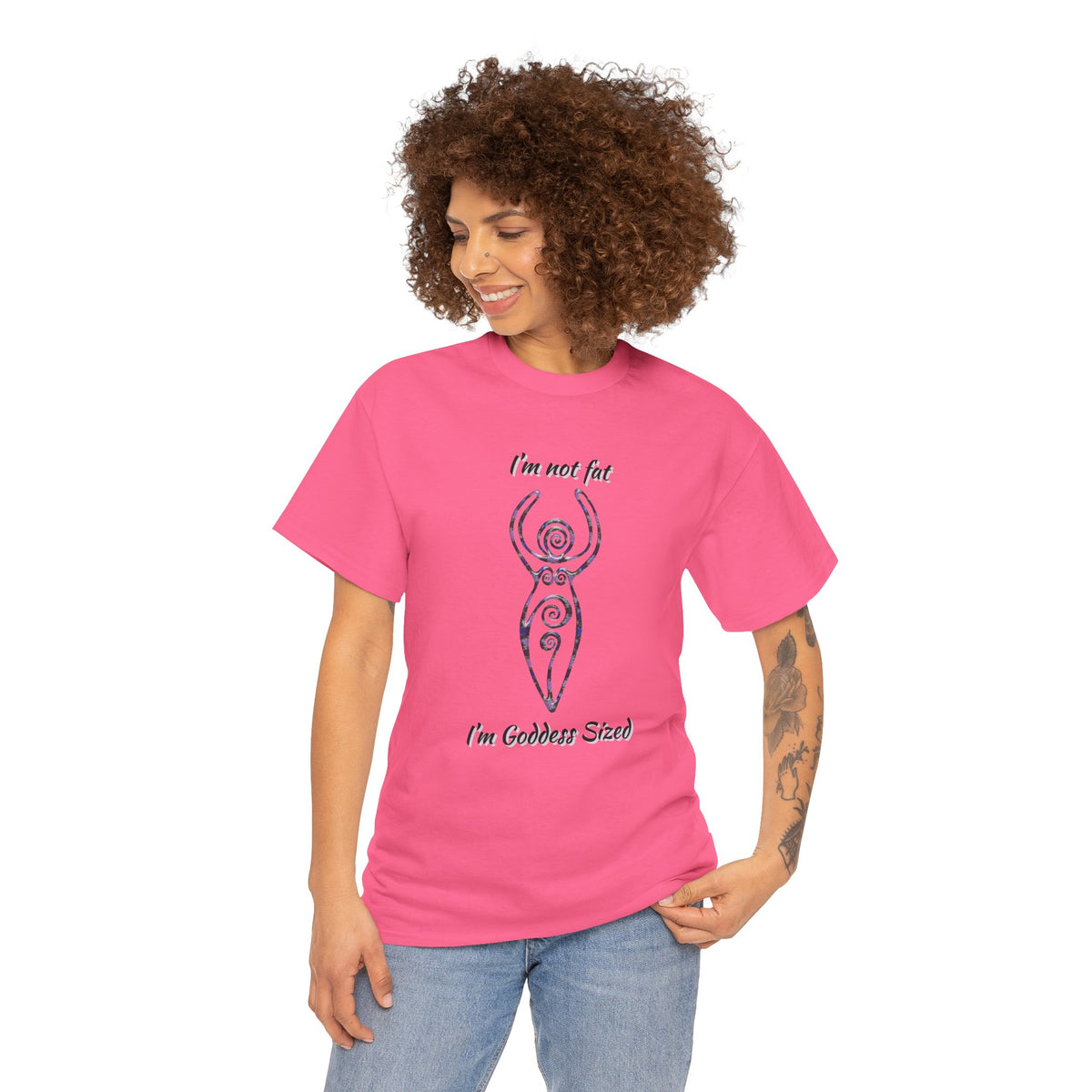 Goddess Sized Tee — "I'm not fat, I'm Goddess Sized" Empowerment T‑Shirt | Andi B. Designs