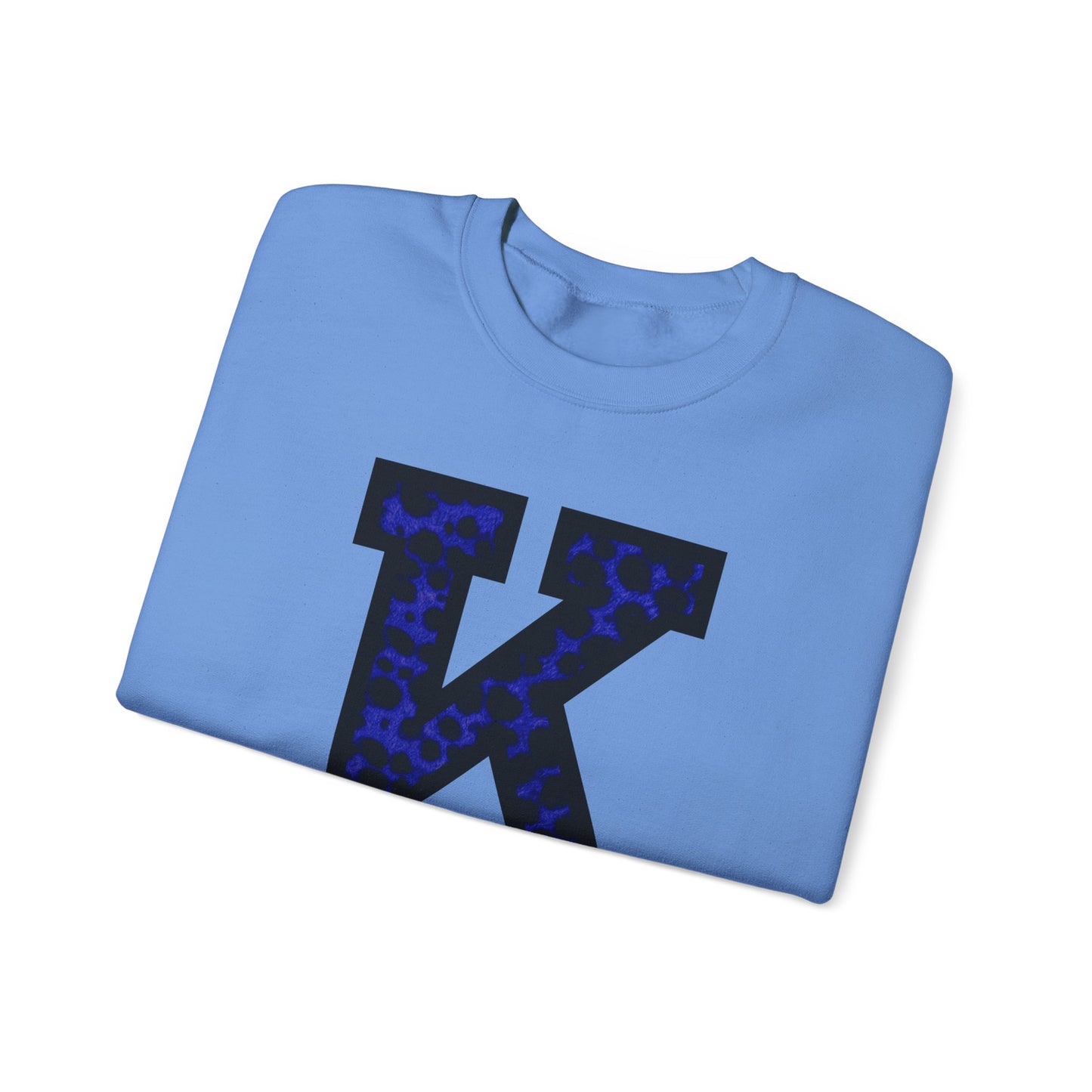 Big K for Kentucky Blue Cheetah Print Crewneck