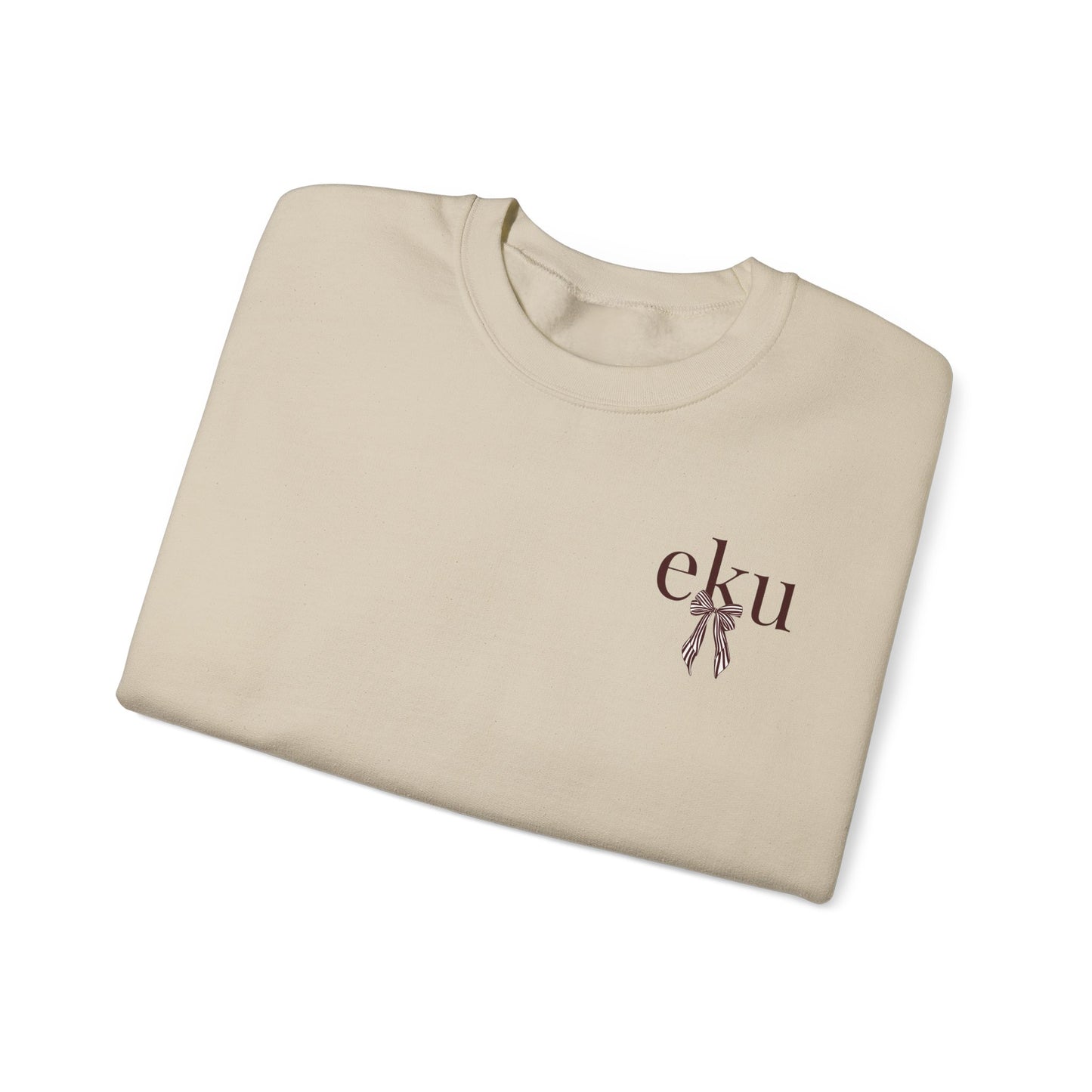 Eastern Kentucky University Striped Bow Crewneck