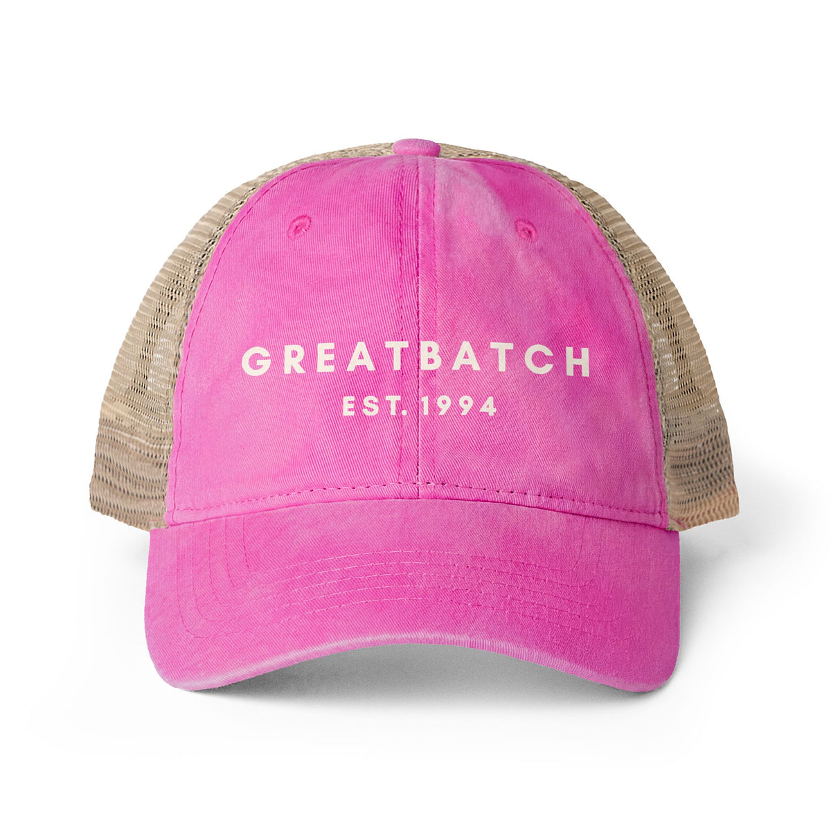 The Greatbatch Hat | Beige Font Patterned Bill