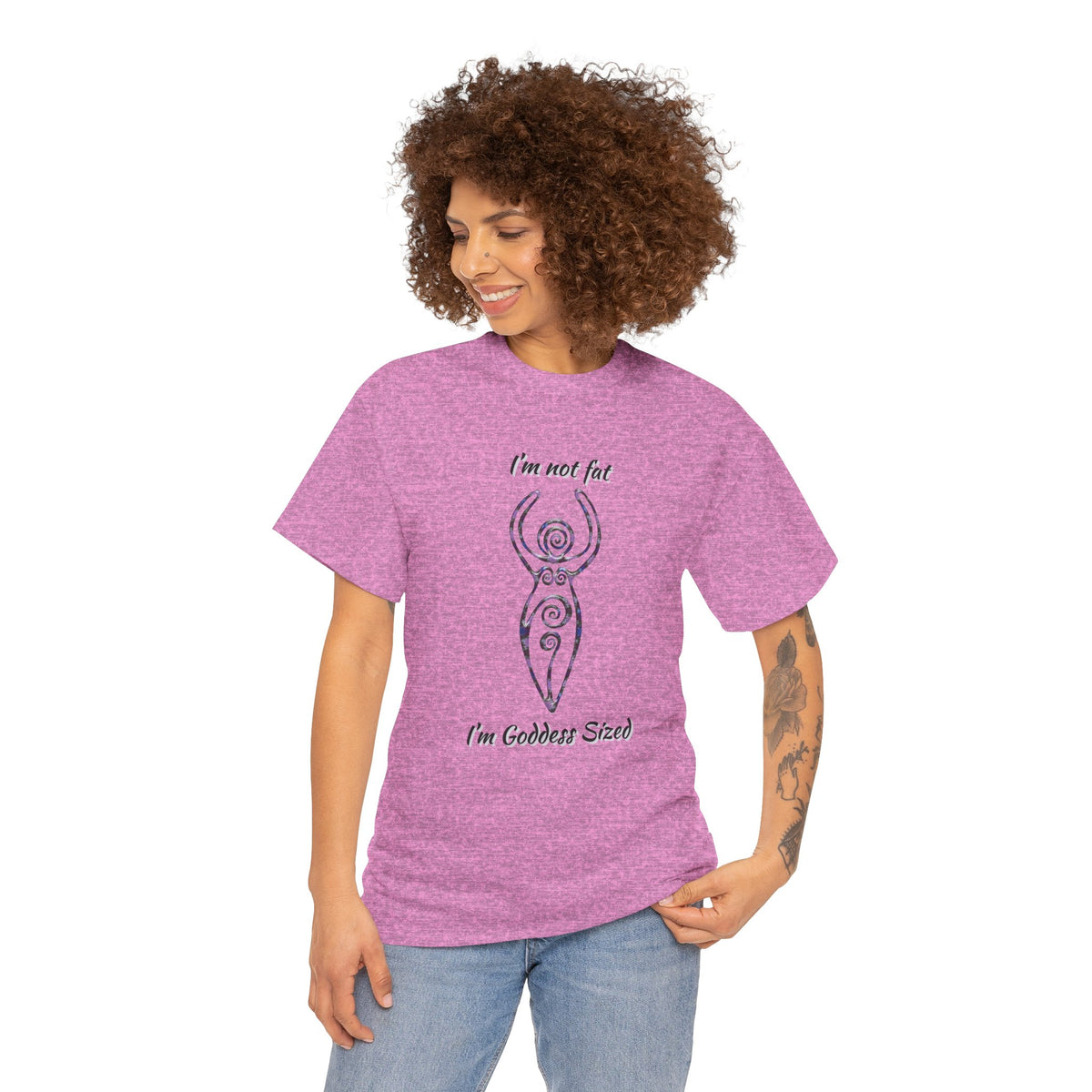 Goddess Sized Tee — "I'm not fat, I'm Goddess Sized" Empowerment T‑Shirt | Andi B. Designs