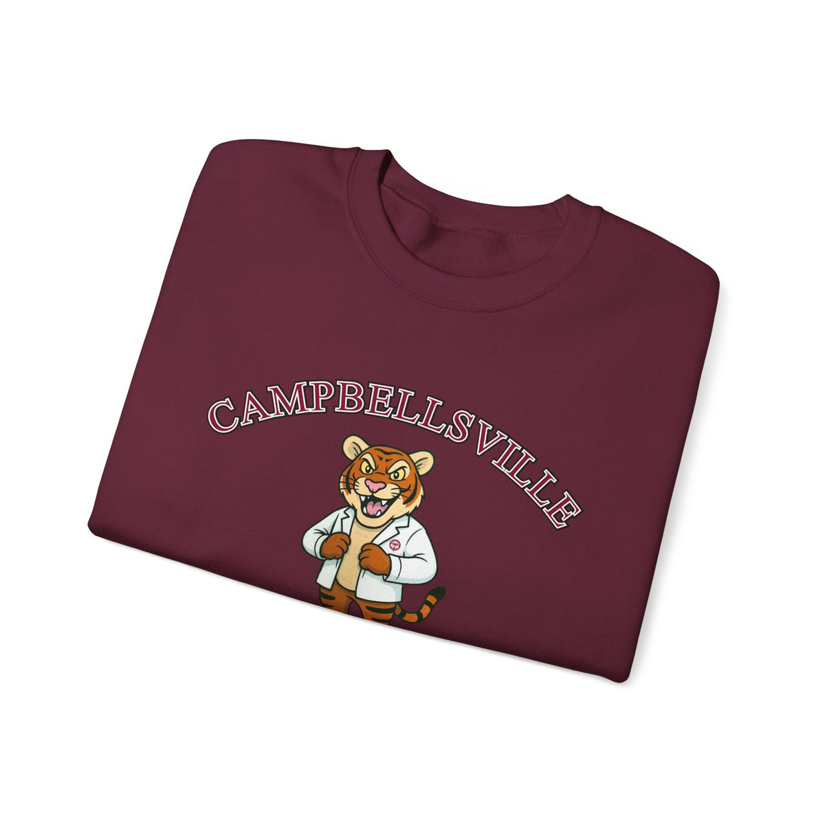 Campbellsville University Chiropractic Crewneck Sweatshirt — Retro Mascot Pullover