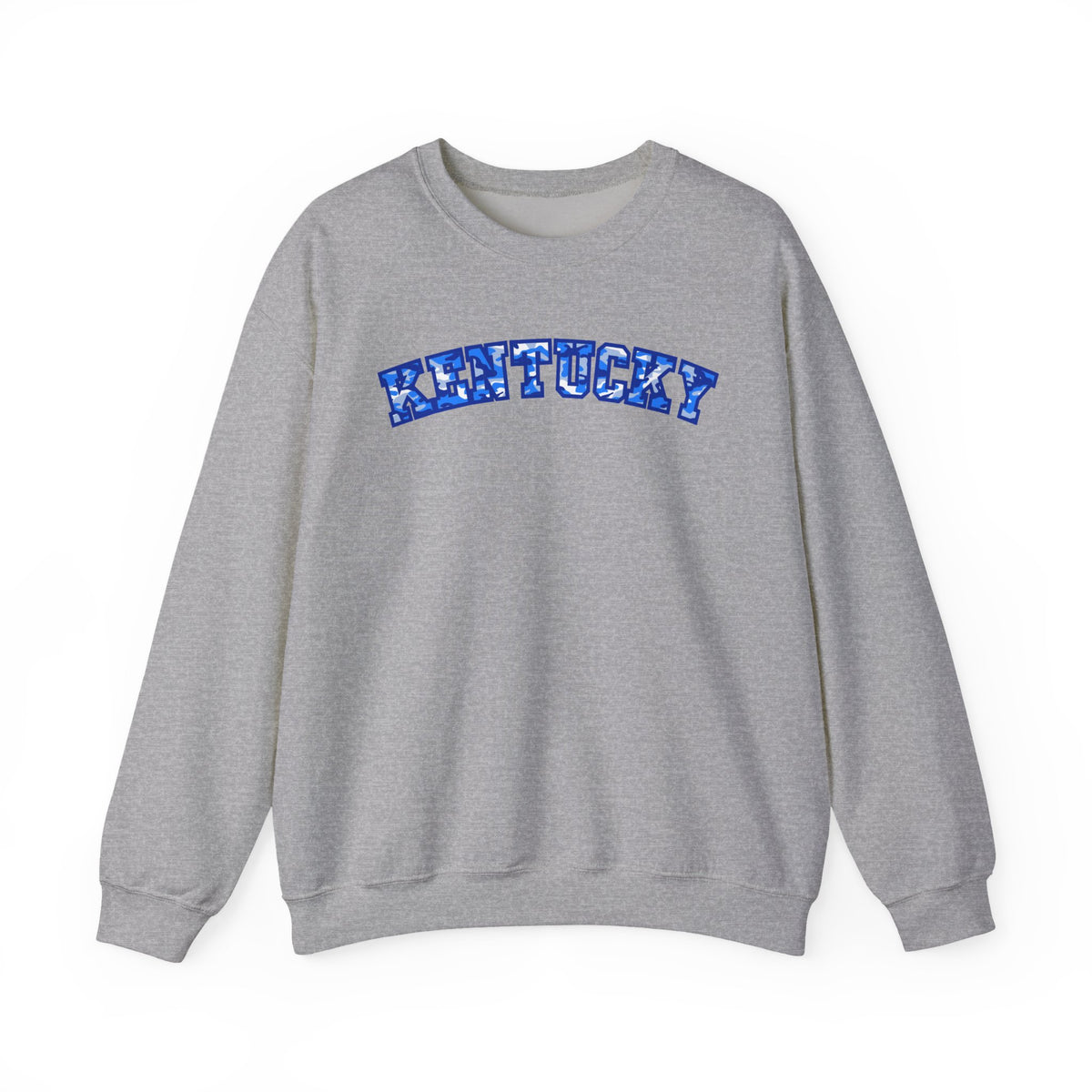 Kentucky Bright Blue Camo Crewneck Sweatshirt