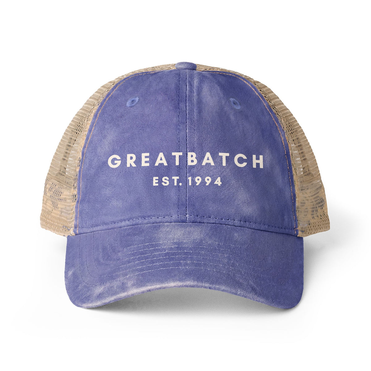The Greatbatch Hat | Beige Font Patterned Bill